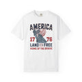 America 1776 Land of the Free Patriotic Tshirt - Comfort Colors 1717