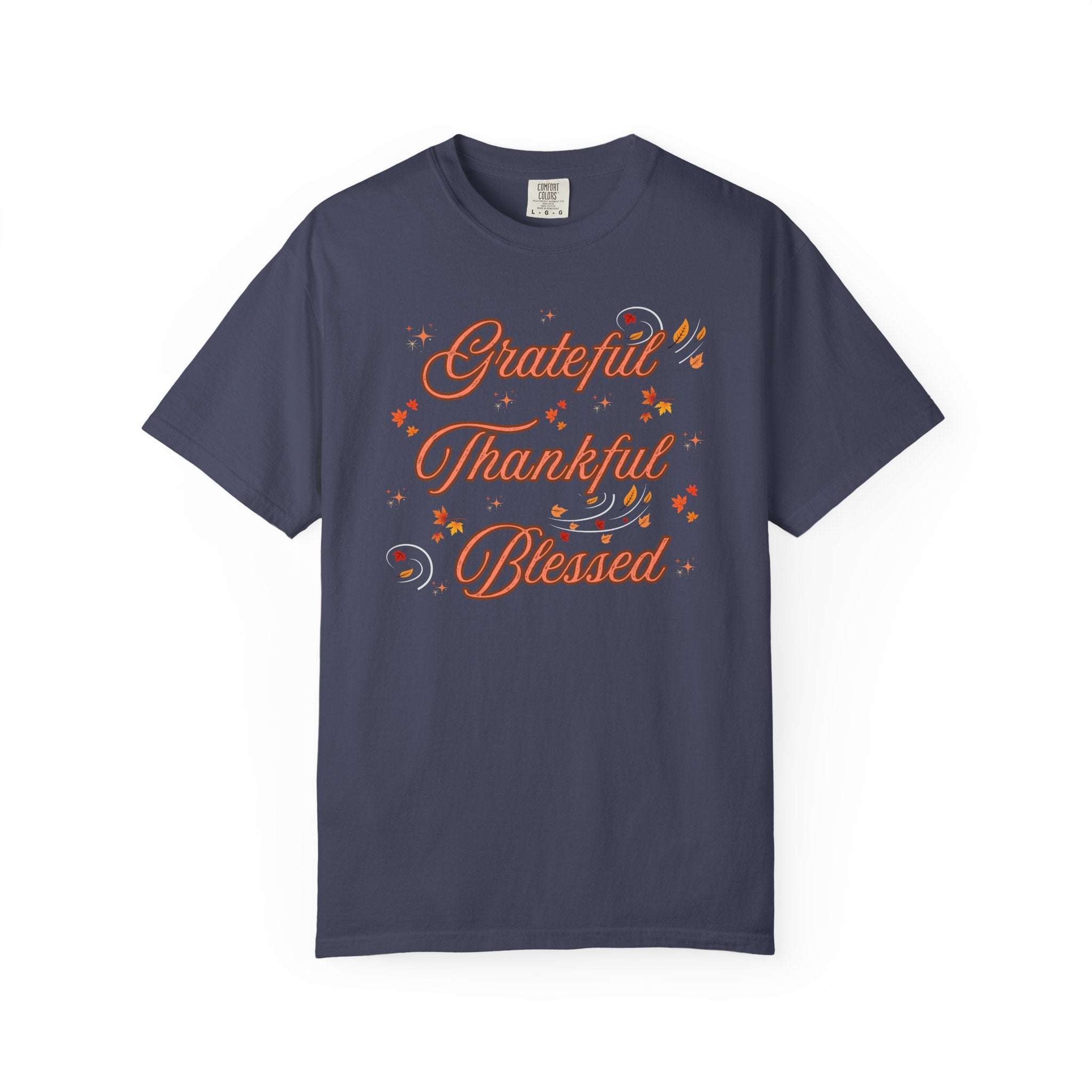 Grateful Thankful Blessed Comfort Colors Tshirt