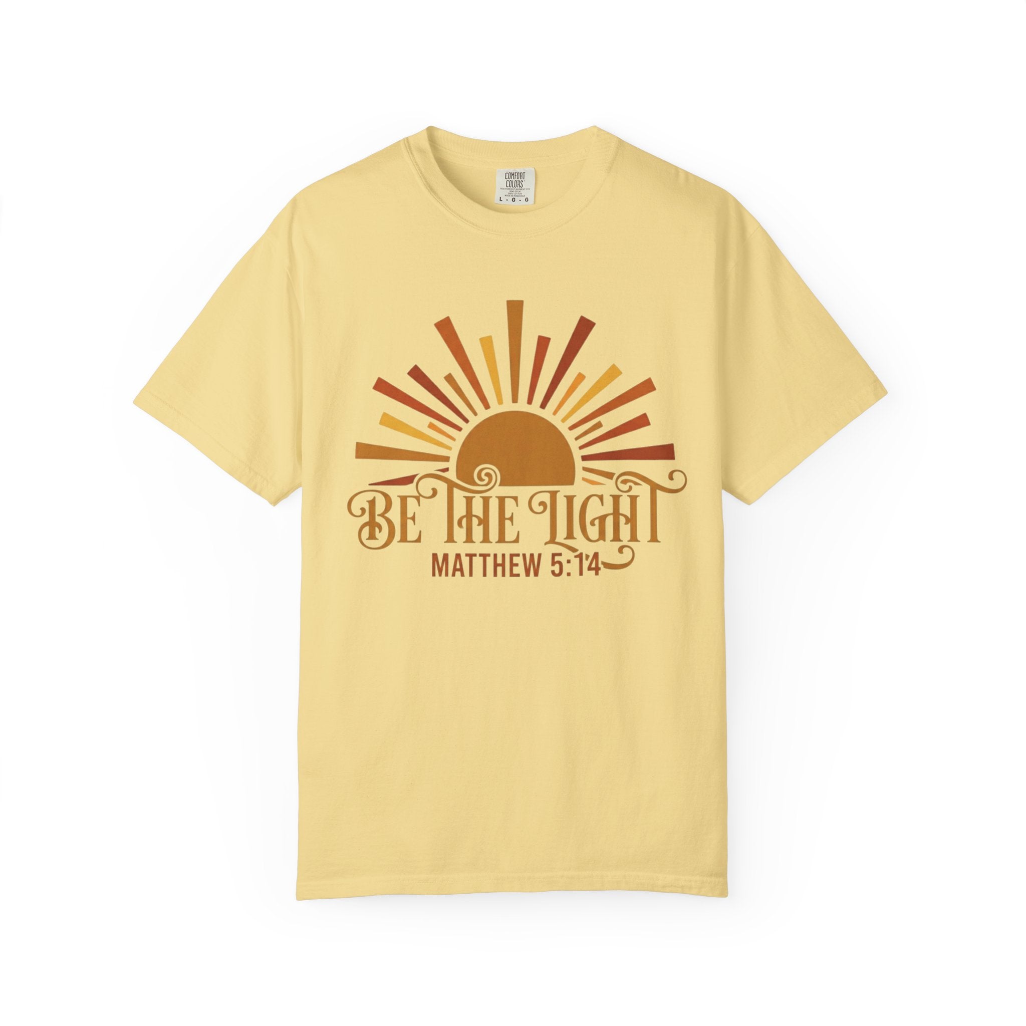 Be the Light Matthew 5_14 Bible Verse Shirt Comfort Colors T-shirt