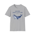 Salvation Belongs to the Lord Blue Whale Jonah 2_9 Bible Verse Shirt Gildan 64000 T-Shirt