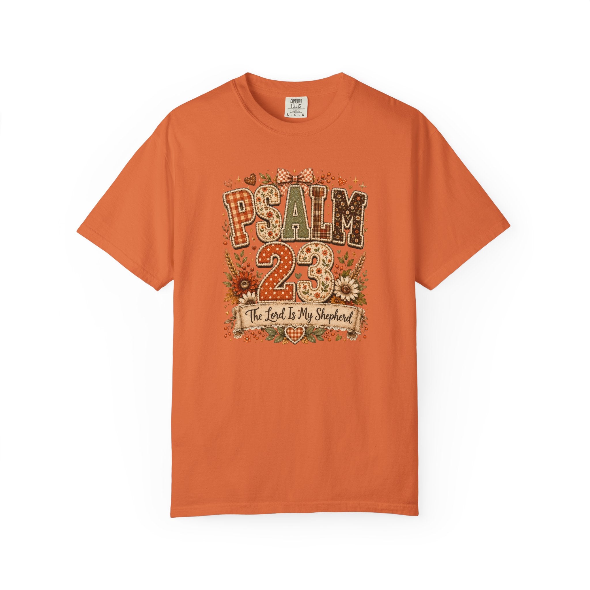 Psalm 23 The Lord Is My Shepherd Fall Comfort Colors T-shirt