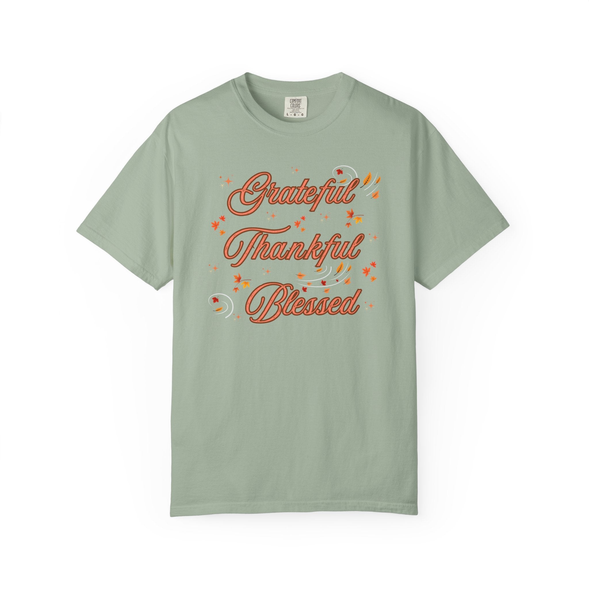 Grateful Thankful Blessed Comfort Colors Tshirt