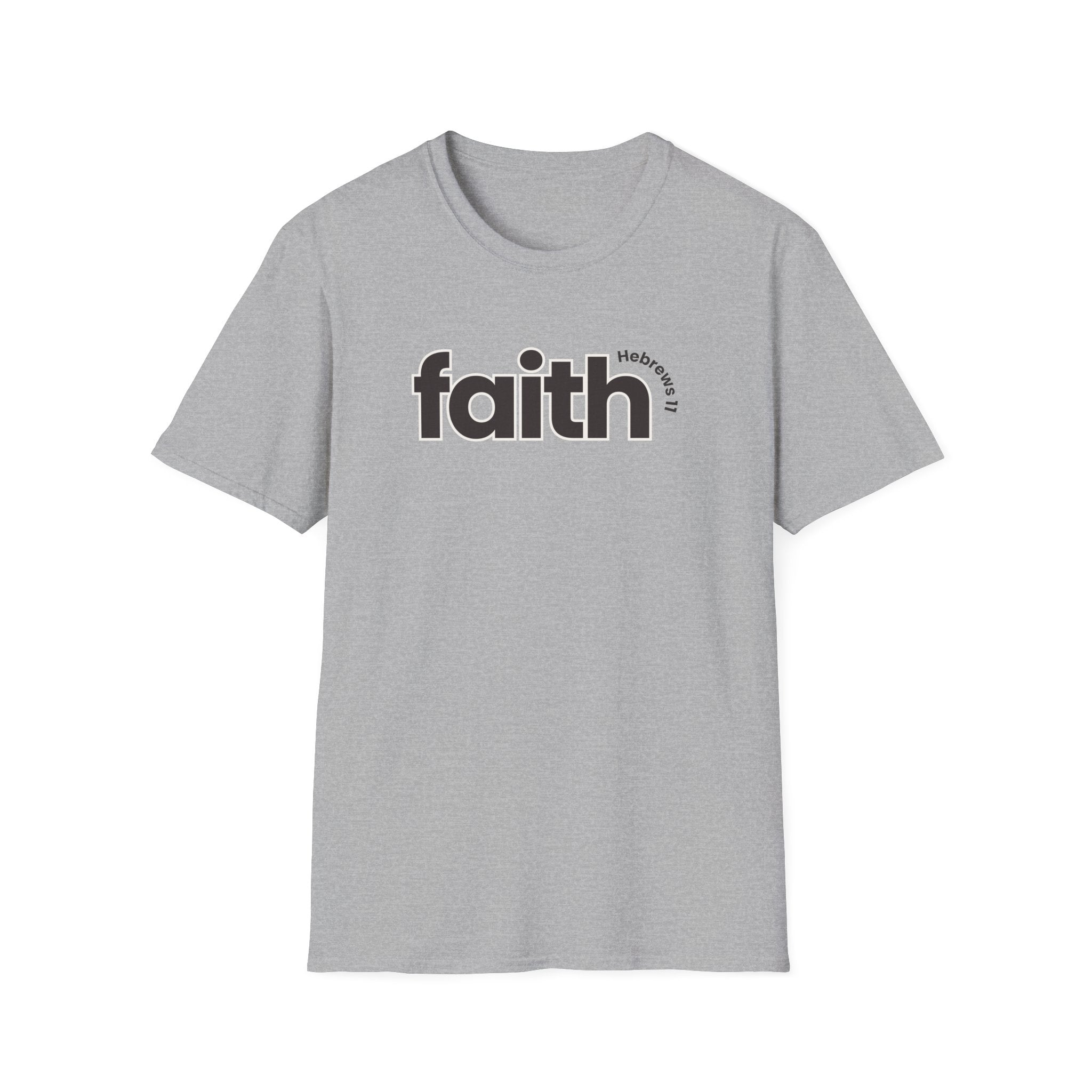 Faith Hebrews 11 Bible Verse T-shirt, Gildan 64000
