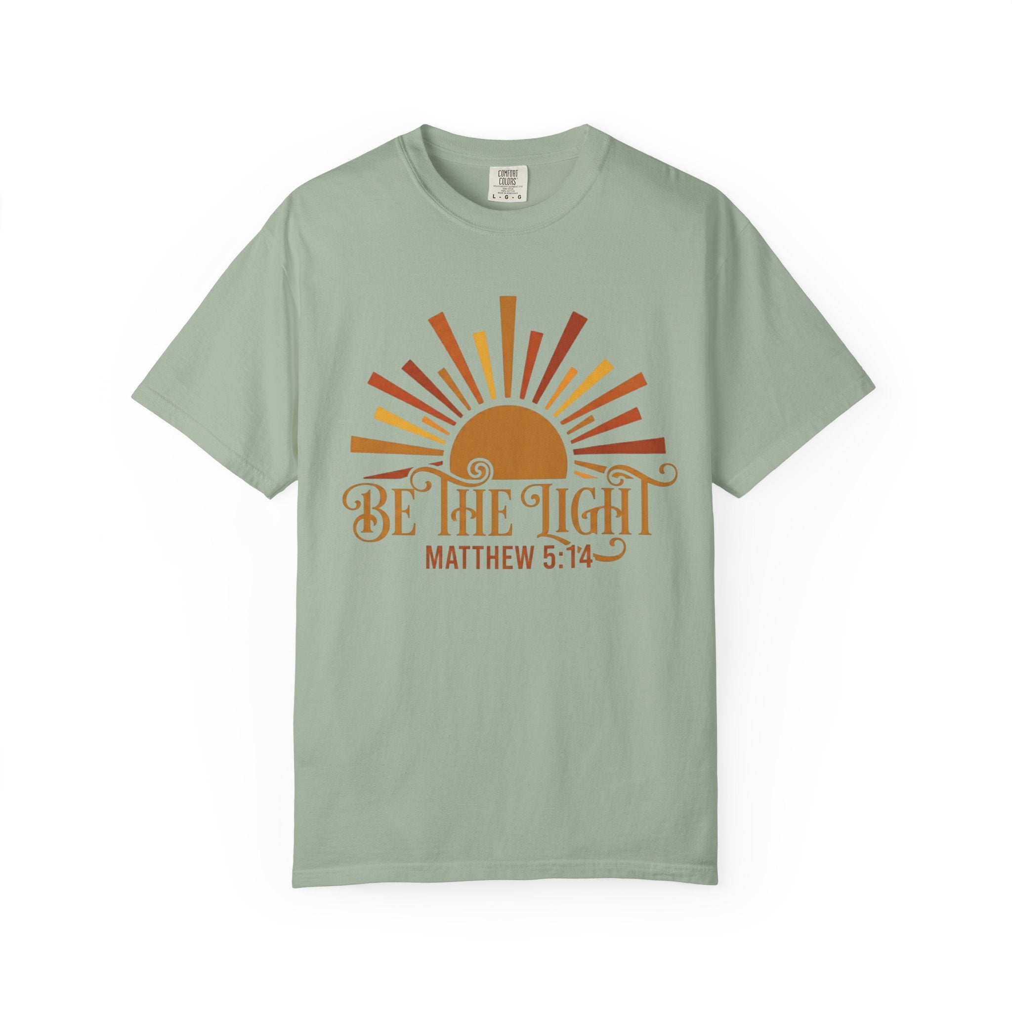 Be the Light Matthew 5_14 Bible Verse Shirt Comfort Colors T-shirt