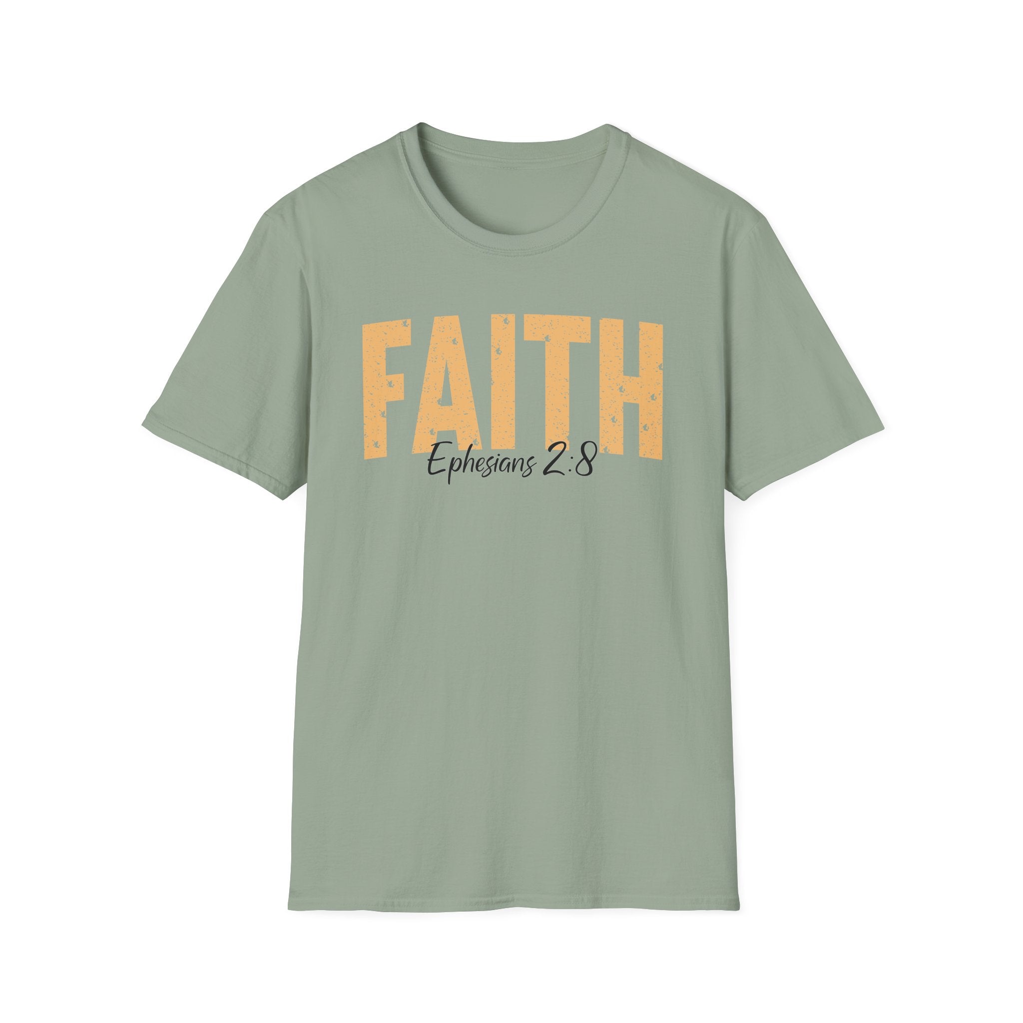 Faith Ephesians 2_8 Bible Verse Shirt Gildan 64000 T-Shirt