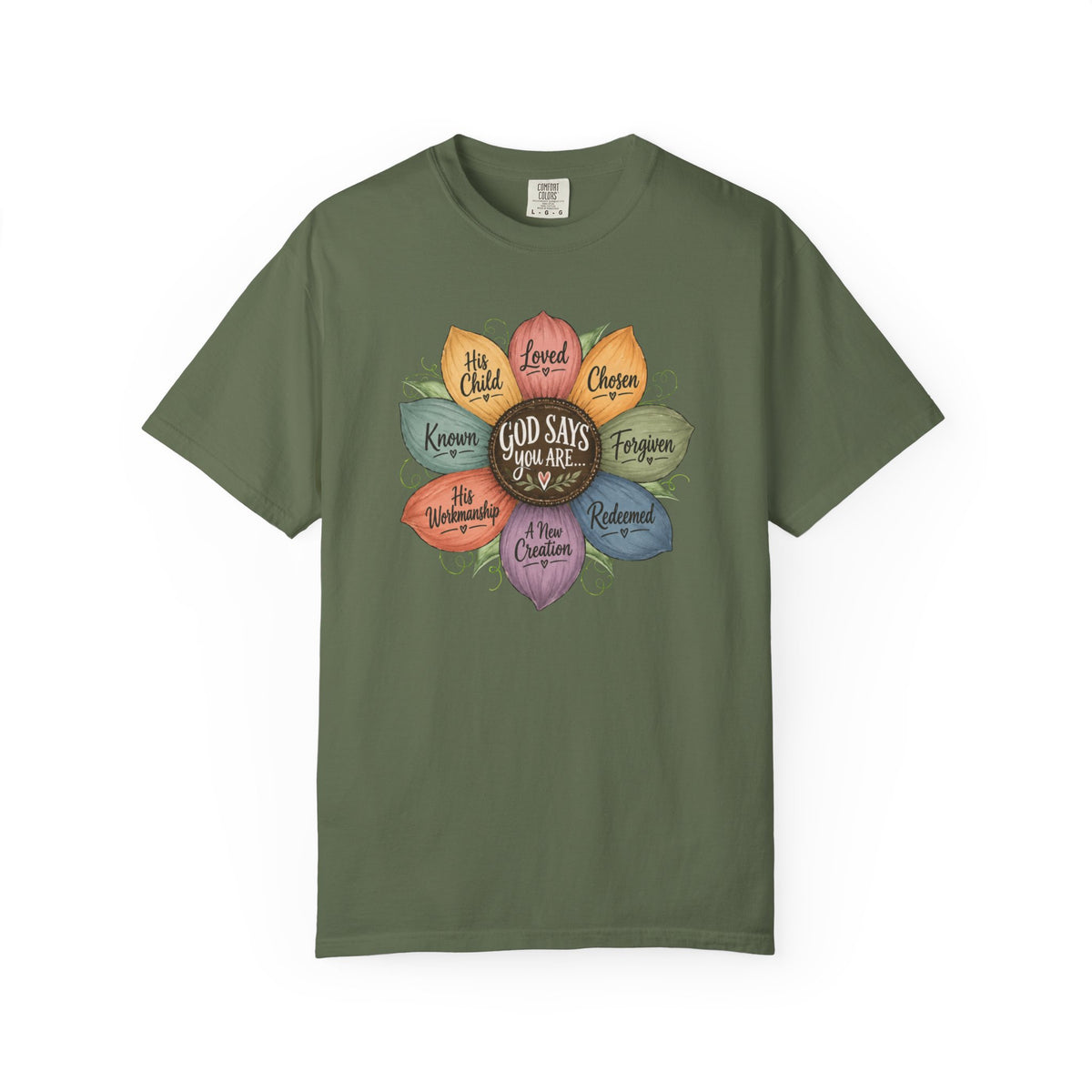 God Says Your Are Affirmations Sunflower Tshirt