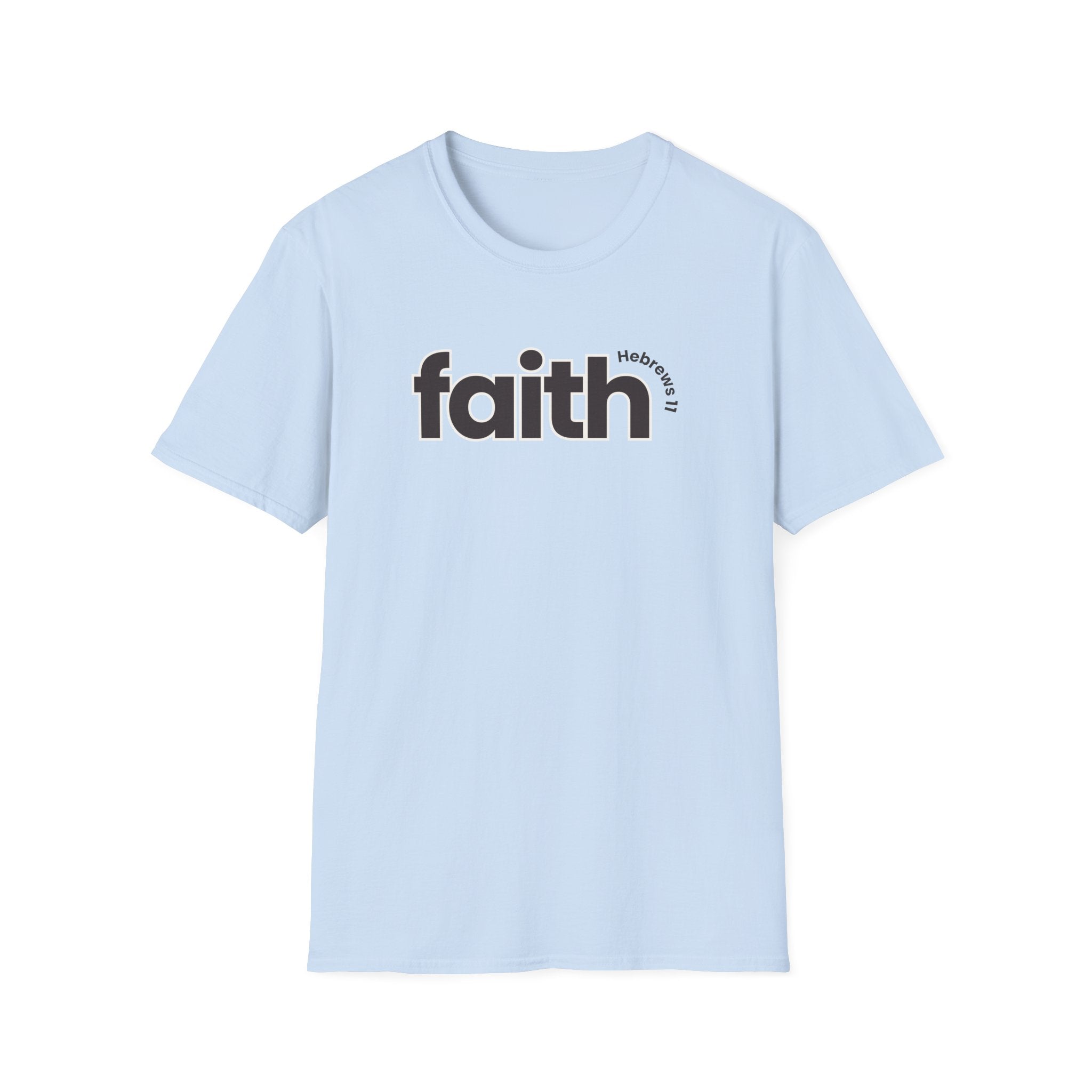 Faith Hebrews 11 Bible Verse T-shirt, Gildan 64000