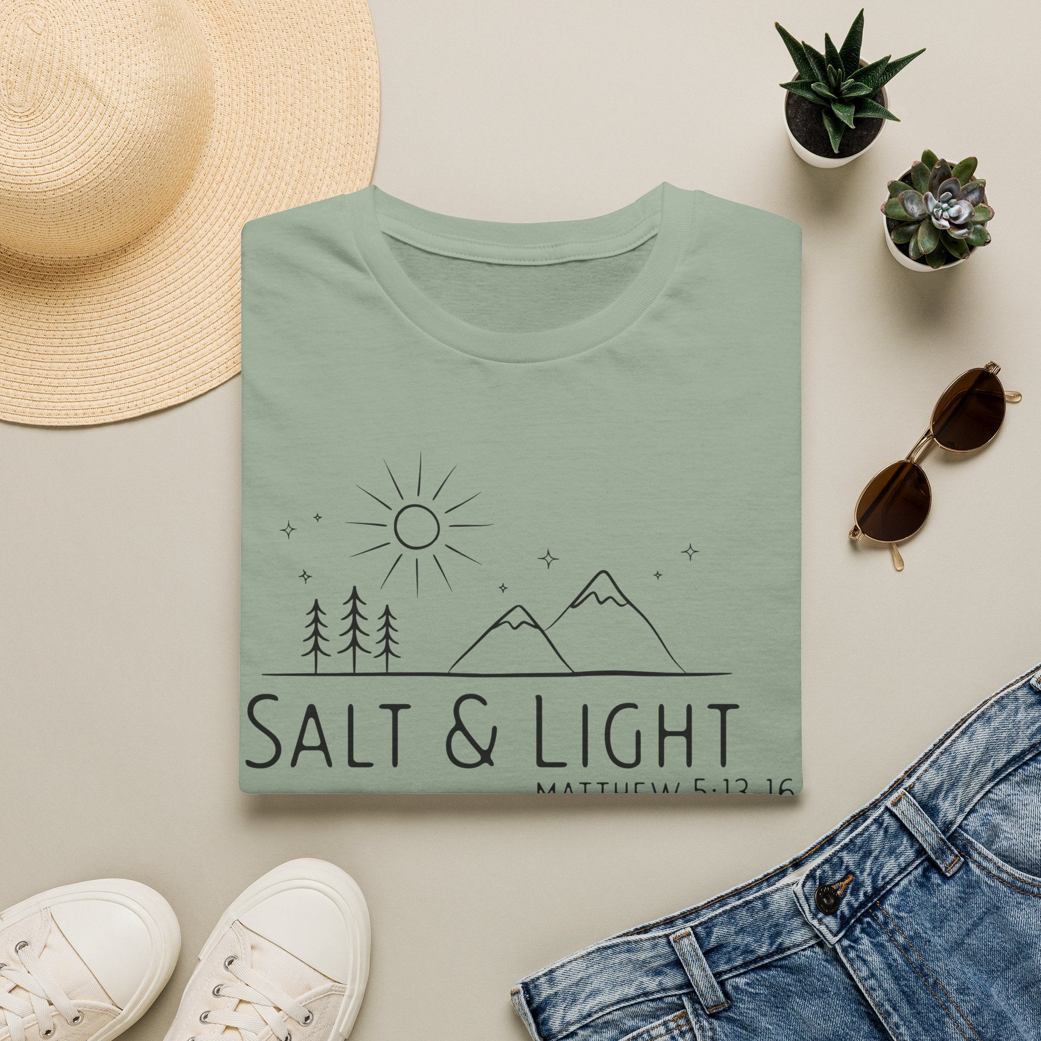 Salt and Light Matthew 5 Bible Verse Tshirt