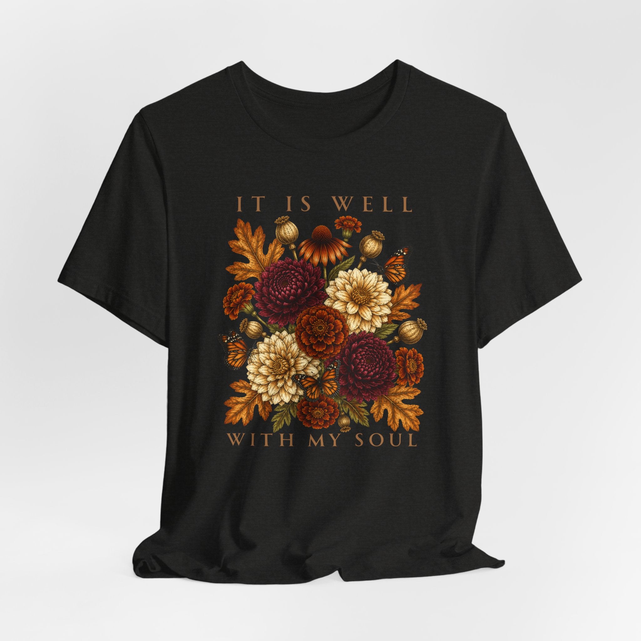 It Is Well With My Soul Fall Floral Tshirt