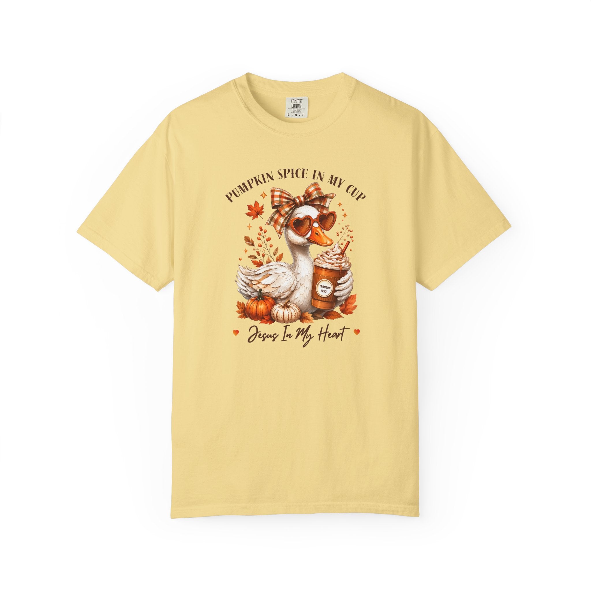 Pumpkin Spice In My Cup Jesus In My Heart Comfort Colors T-shirt