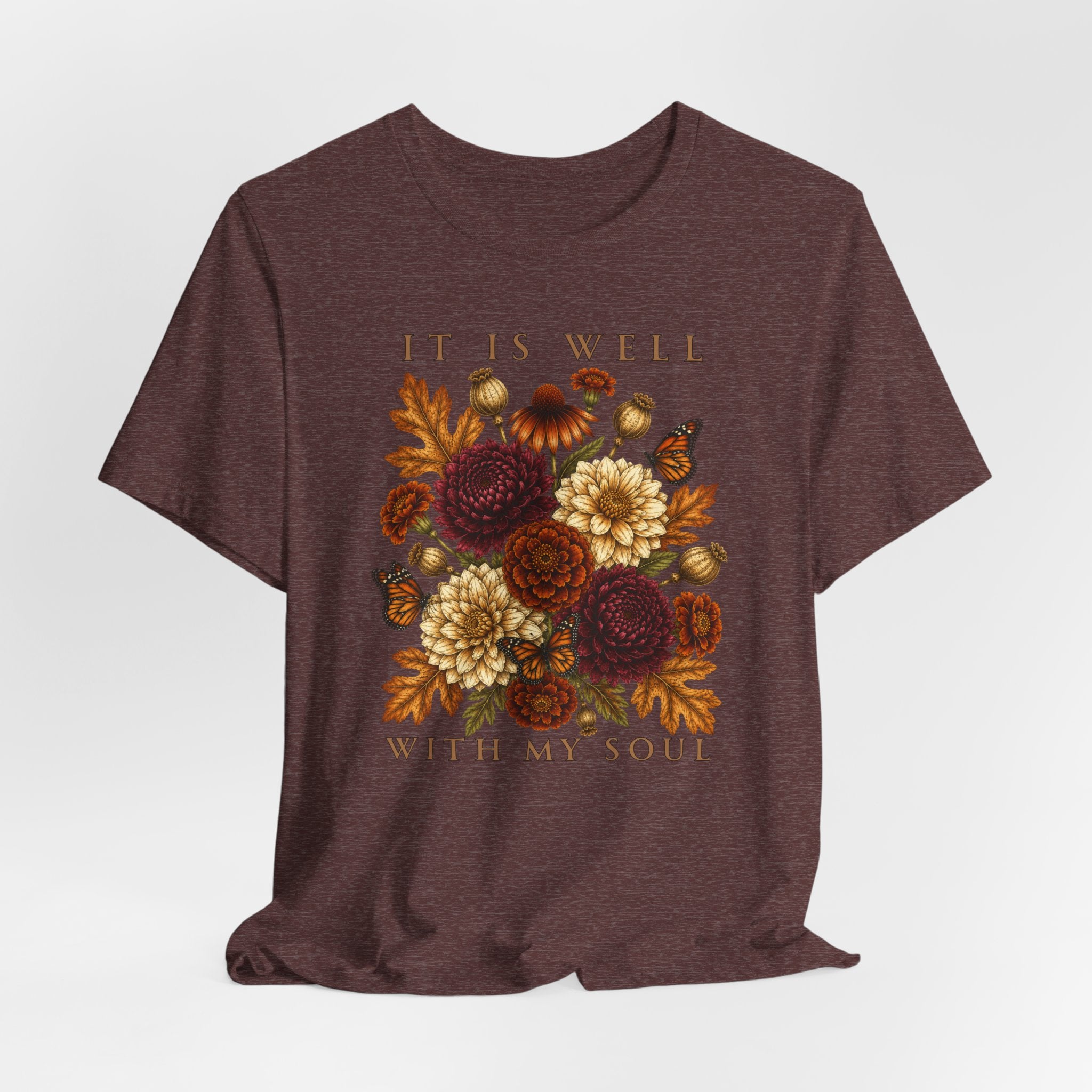 It Is Well With My Soul Fall Floral Tshirt