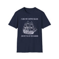 I Like My Coffee Black and My Tea In the Harbor Patriotic Tshirt
