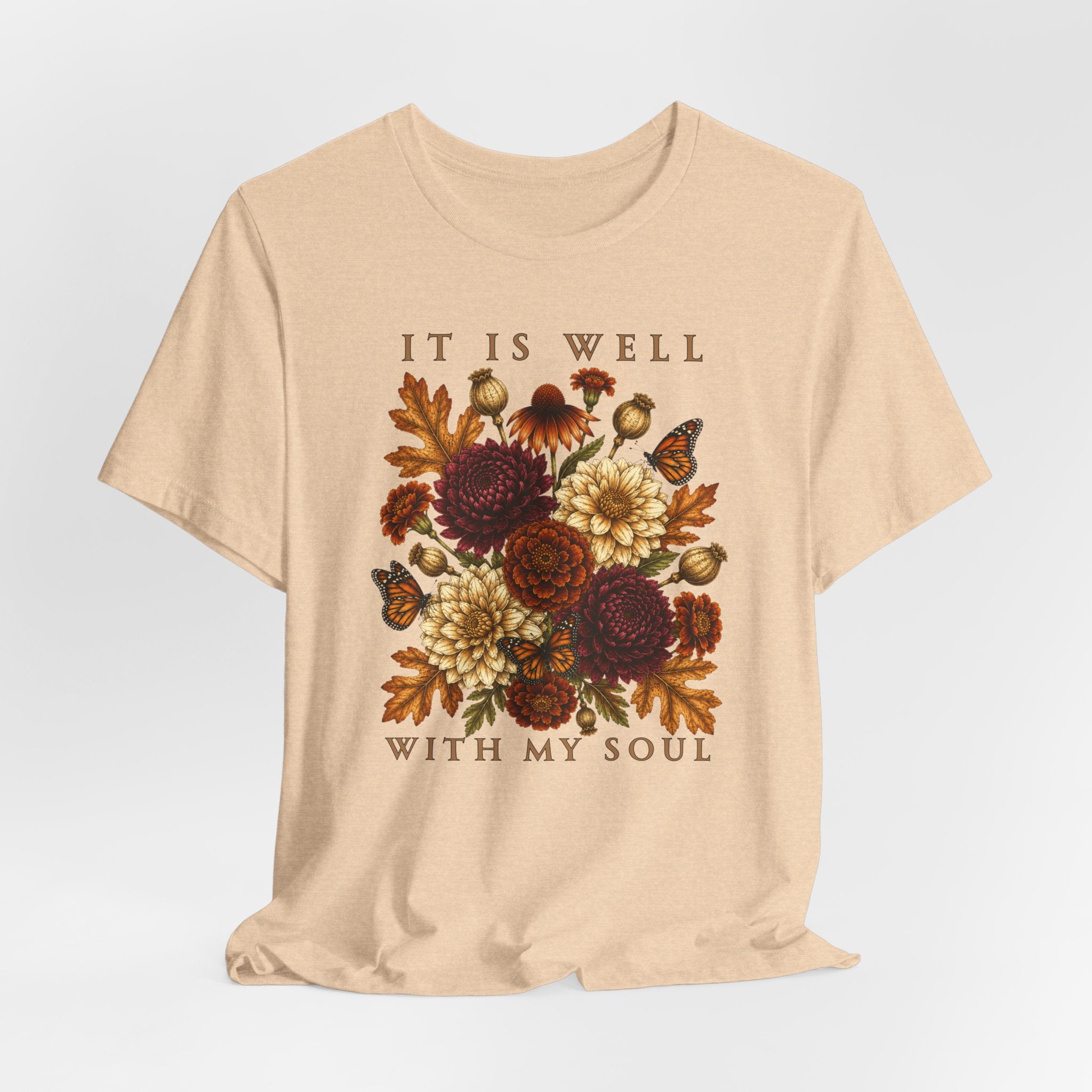 It Is Well With My Soul Fall Floral Tshirt
