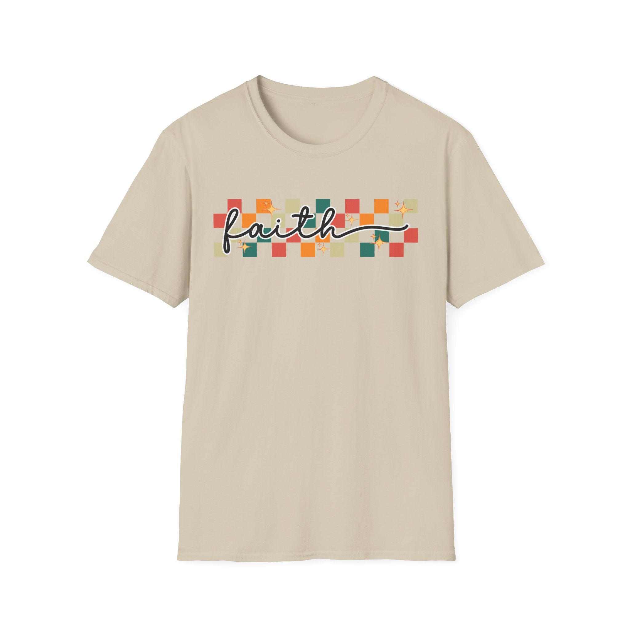 Faith Checkered Pattern Tshirt