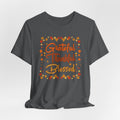 Grateful Thankful Blessed Fall Leaves - Bella Canvas 3001