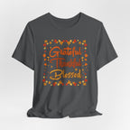 Grateful Thankful Blessed Fall Leaves - Bella Canvas 3001