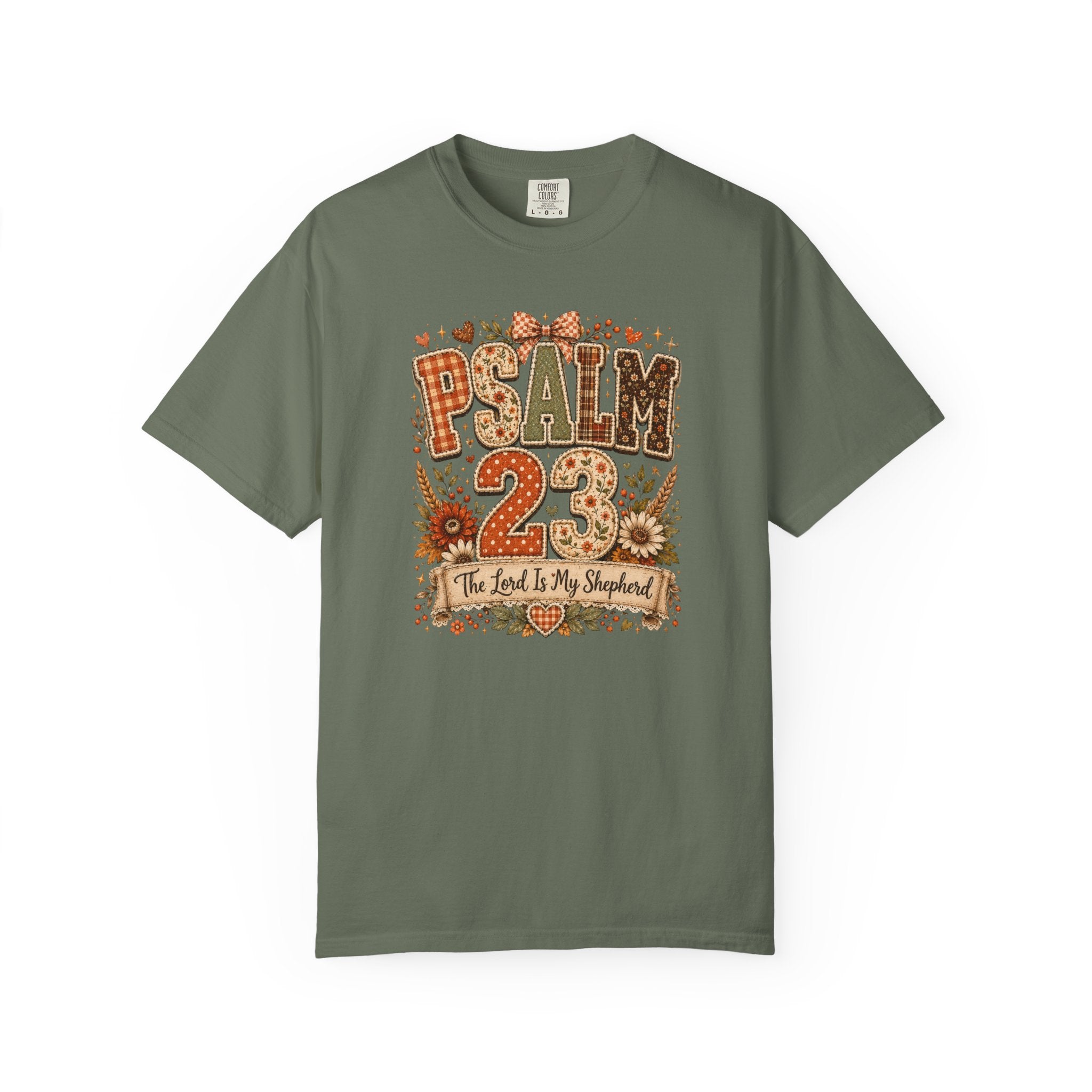 Psalm 23 The Lord Is My Shepherd Fall Comfort Colors T-shirt