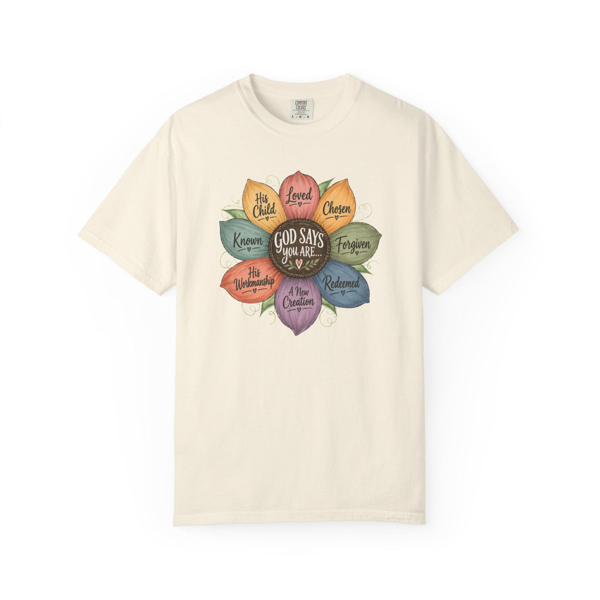 God Says Your Are Affirmations Sunflower Tshirt