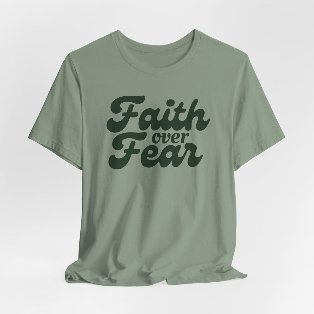 Faith Over Fear Retro Tshirt - Bella Canvas 3001