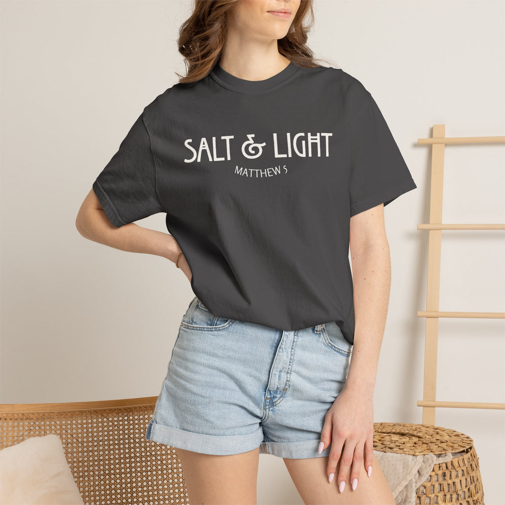 Salt and Light Matthew 5 Bible Verse Shirt Comfort Colors Tee