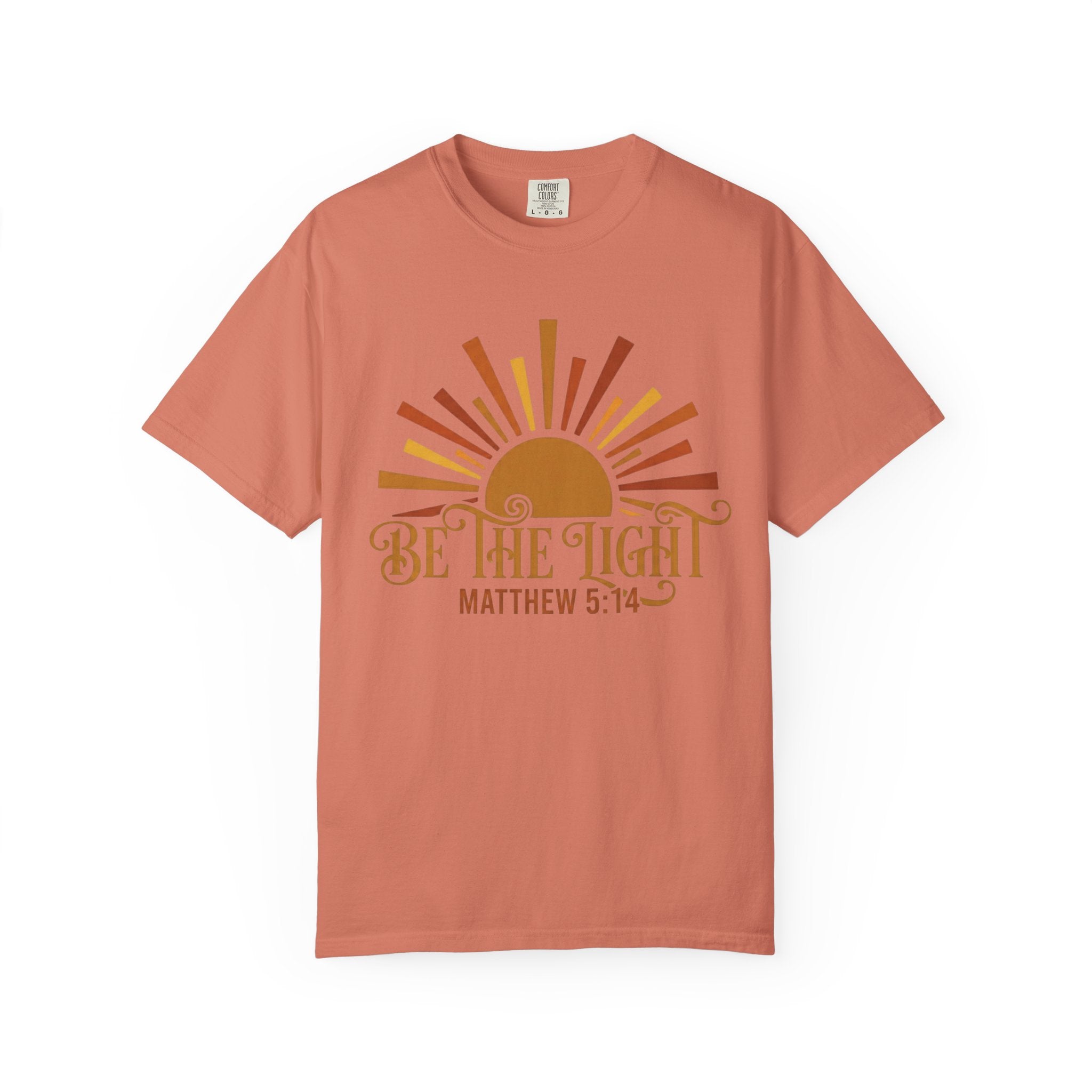 Be the Light Matthew 5_14 Bible Verse Shirt Comfort Colors T-shirt