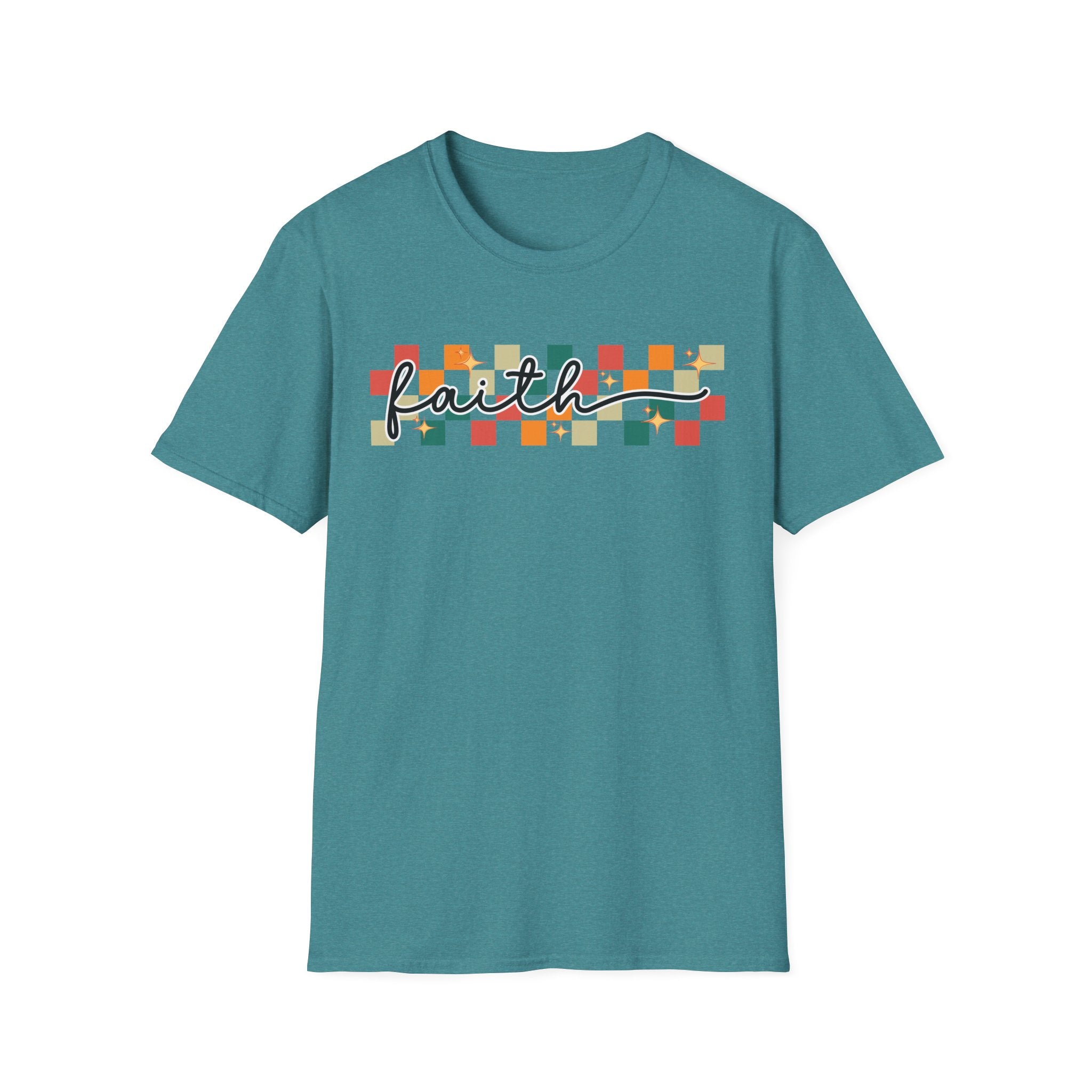 Faith Checkered Pattern Tshirt