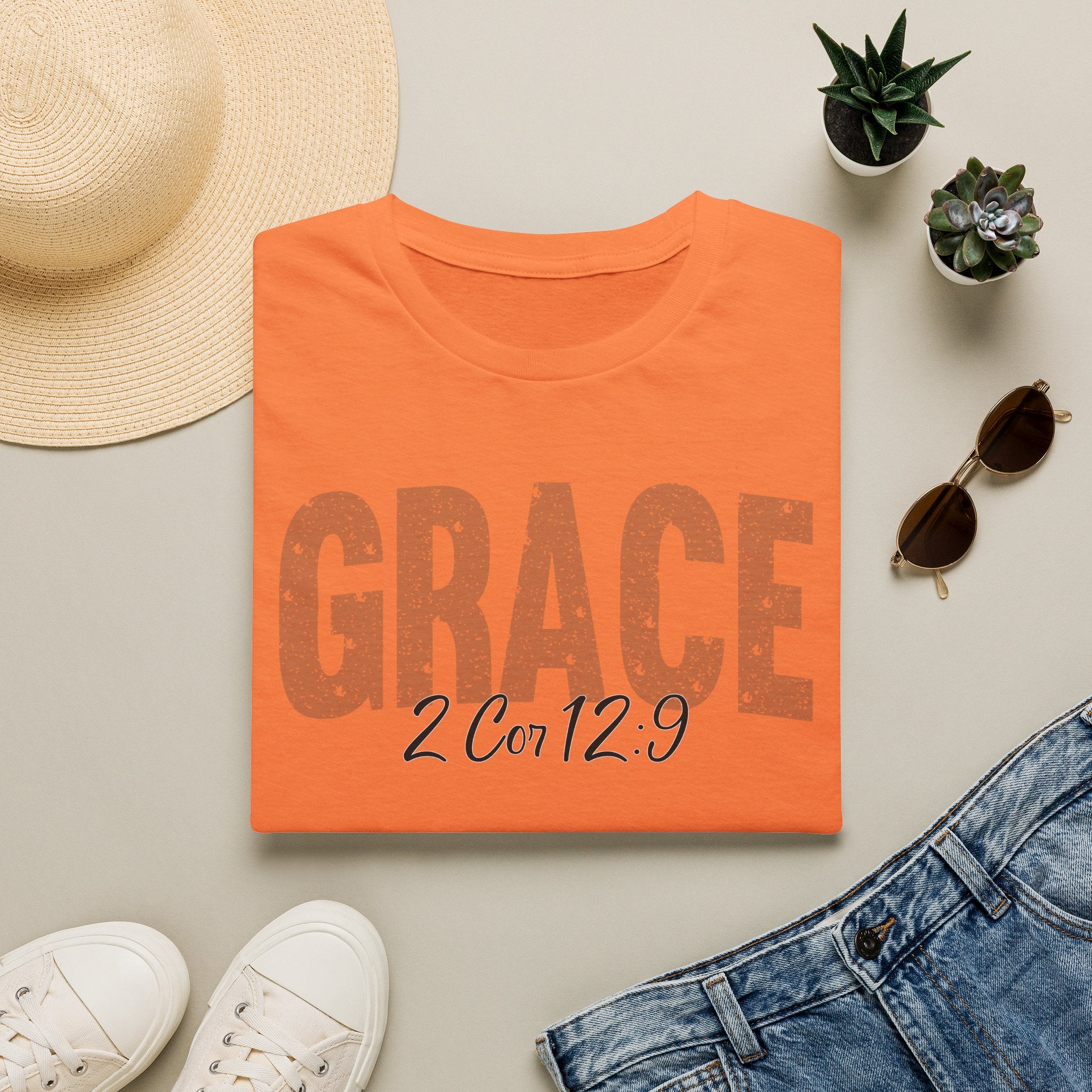 Grace 2 Corinthians 12_9 Bible Verse Shirt Gildan 64000 T-Shirt