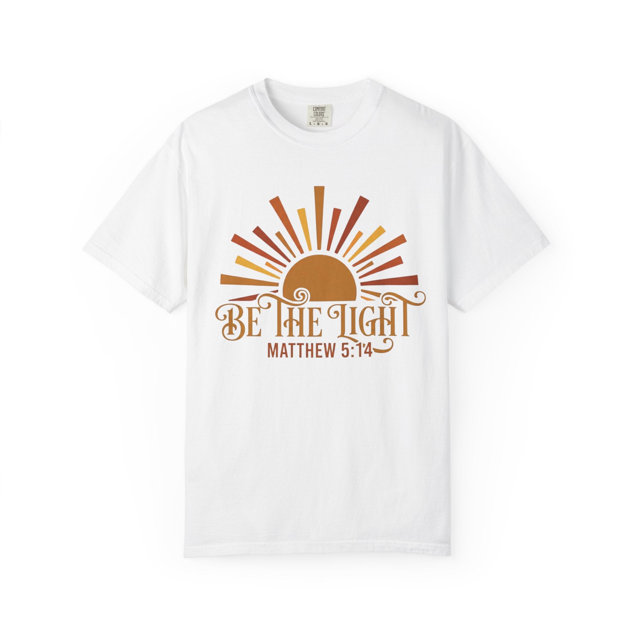 Be the Light Matthew 5_14 Bible Verse Shirt Comfort Colors T-shirt