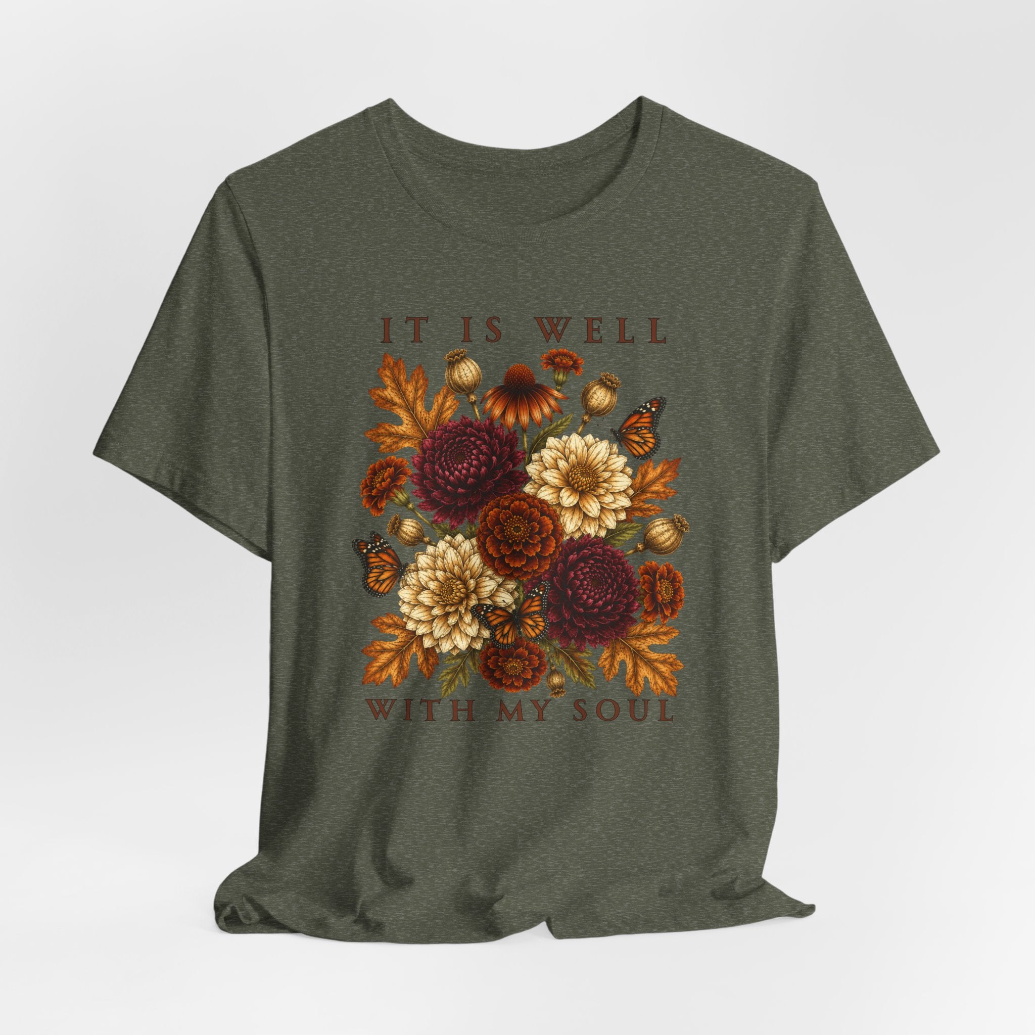 It Is Well With My Soul Fall Floral Tshirt