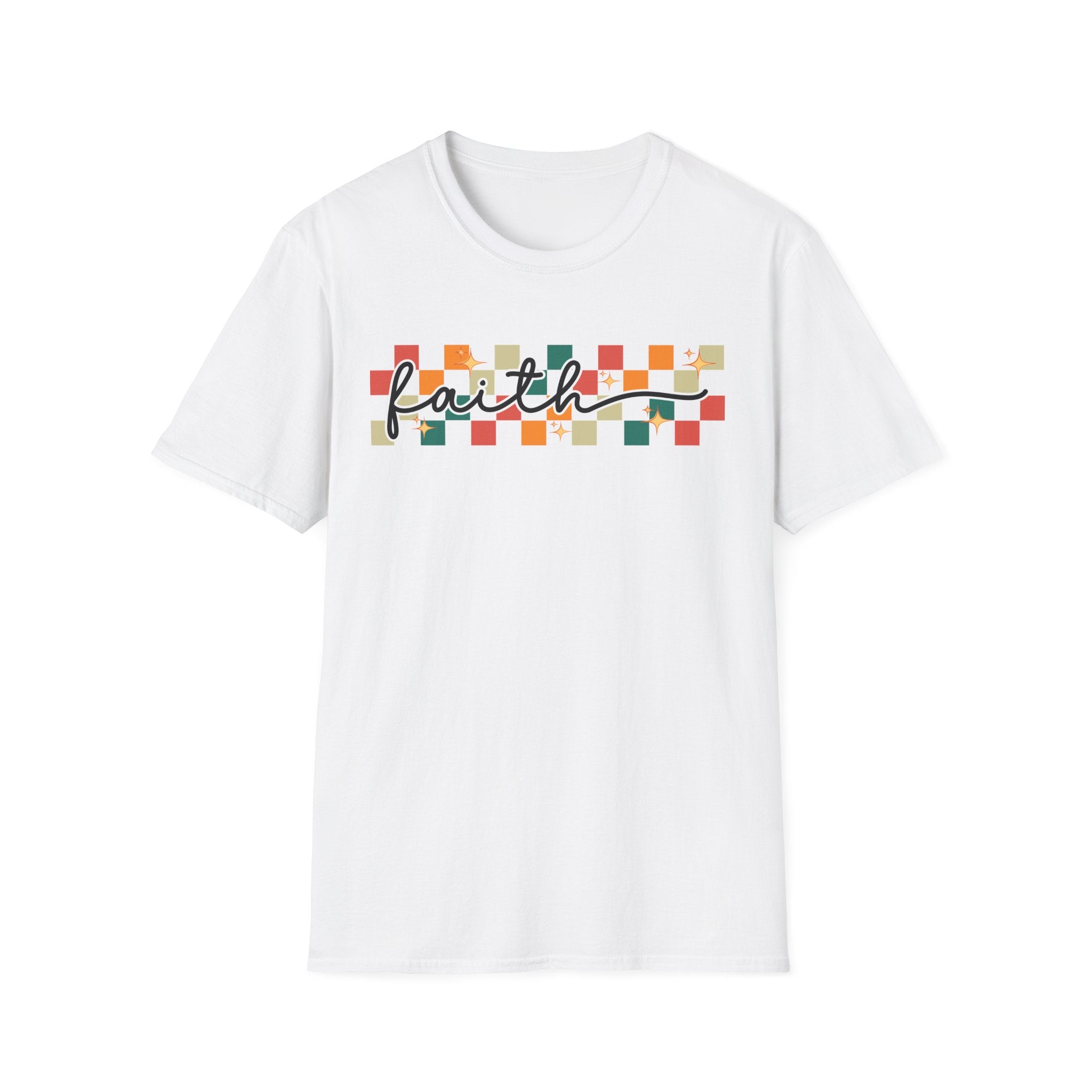 Faith Checkered Pattern Tshirt
