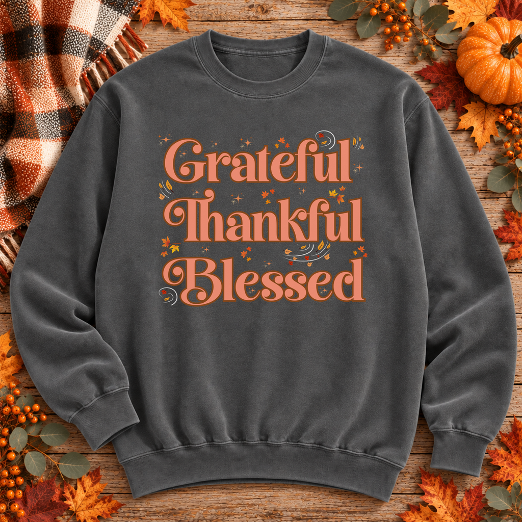 Grateful Thankful Blessed Fall Sweatshirt