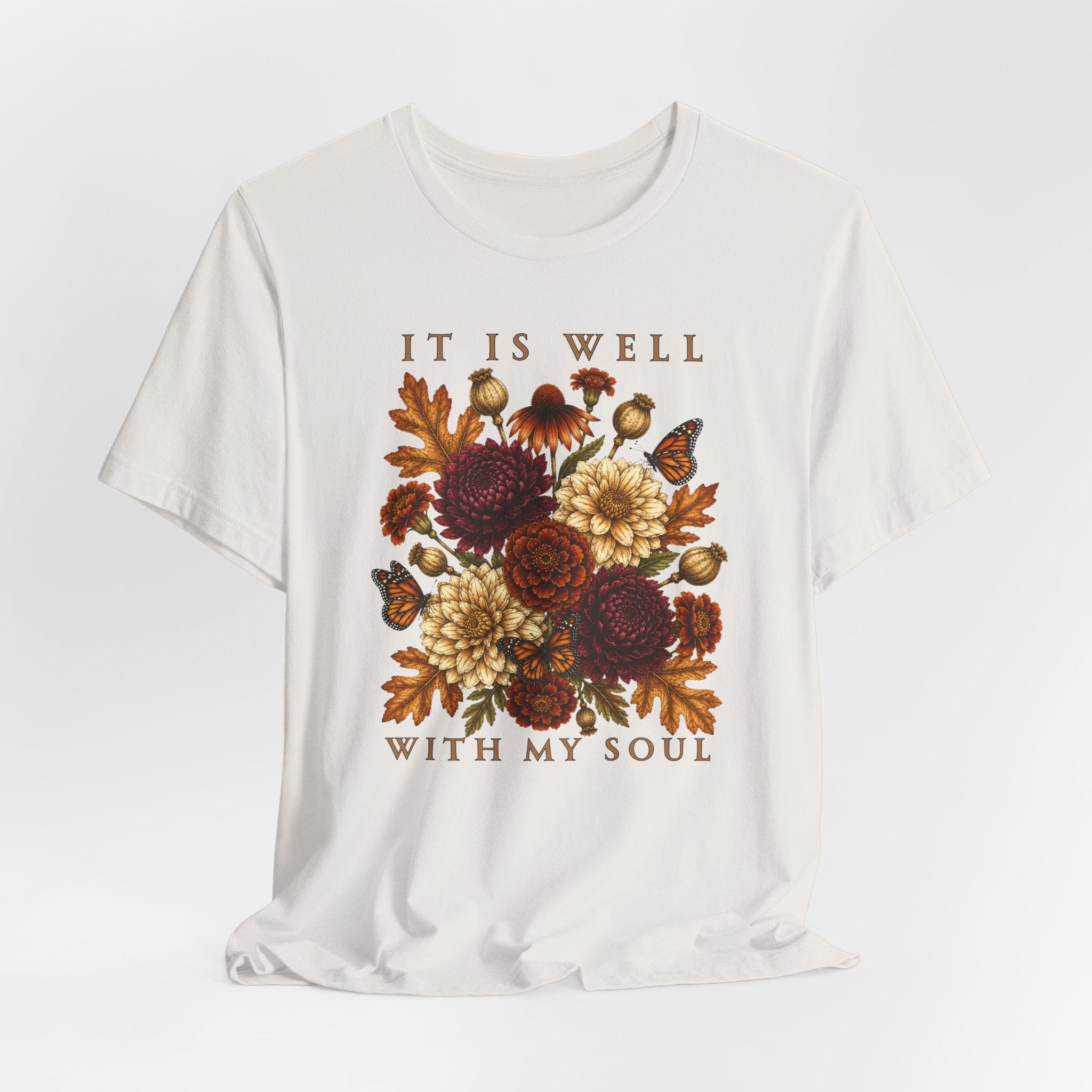 It Is Well With My Soul Fall Floral Tshirt
