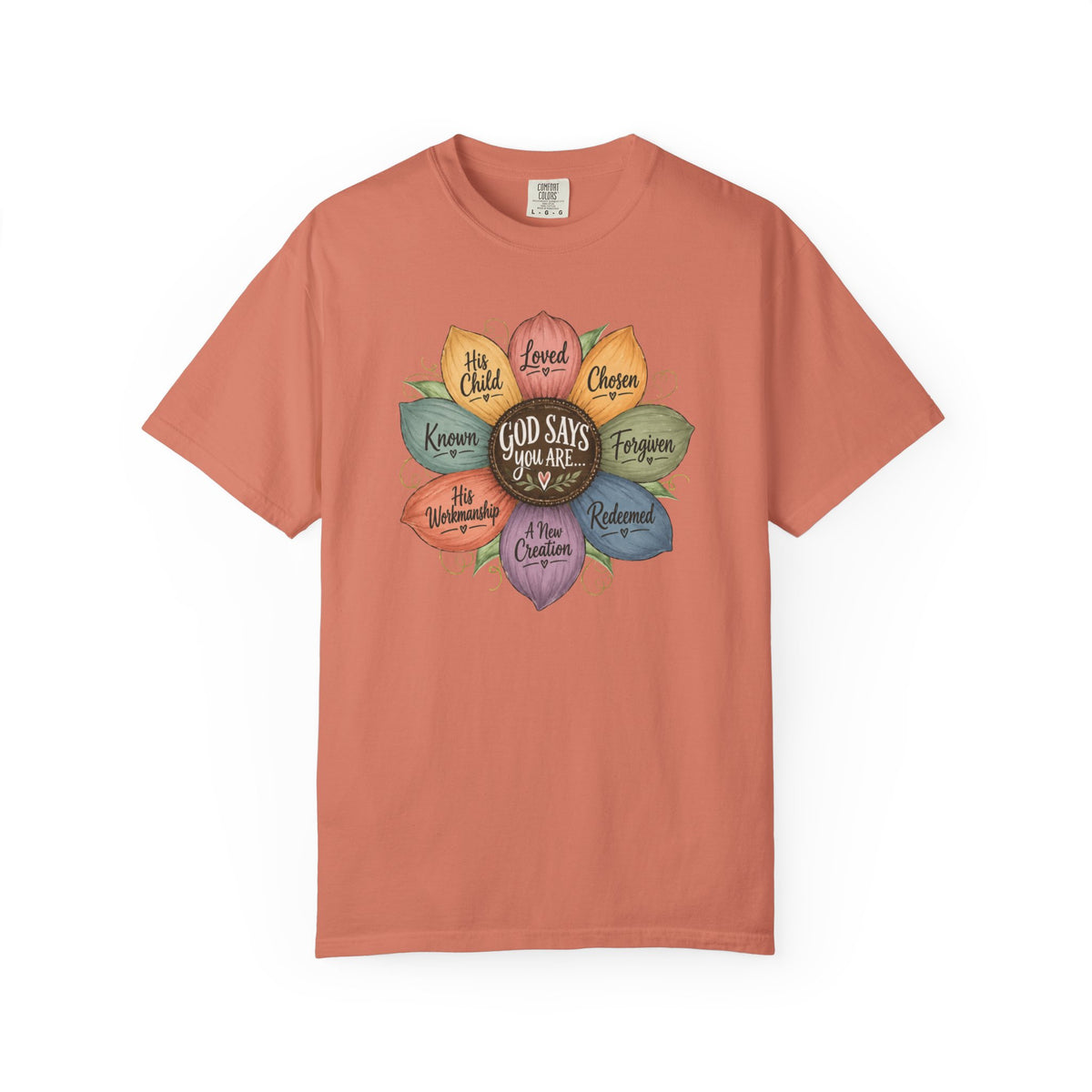 God Says Your Are Affirmations Sunflower Tshirt