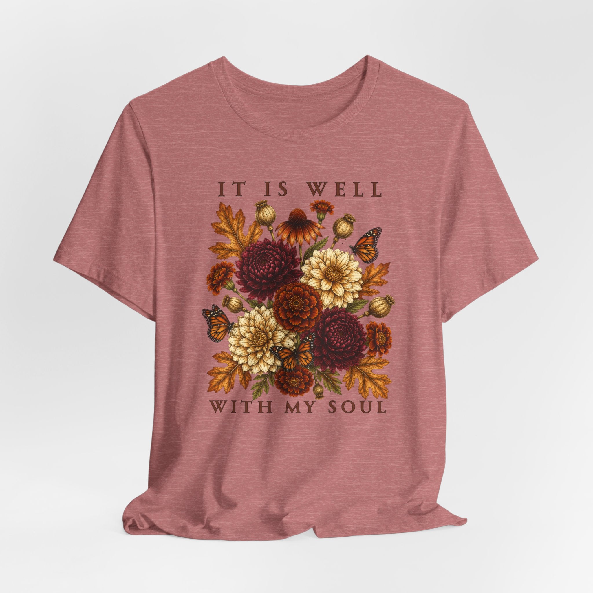 It Is Well With My Soul Fall Floral Tshirt