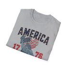 America 1776 Land of the Free Patriotic Tshirt Gildan 64k T-shirt