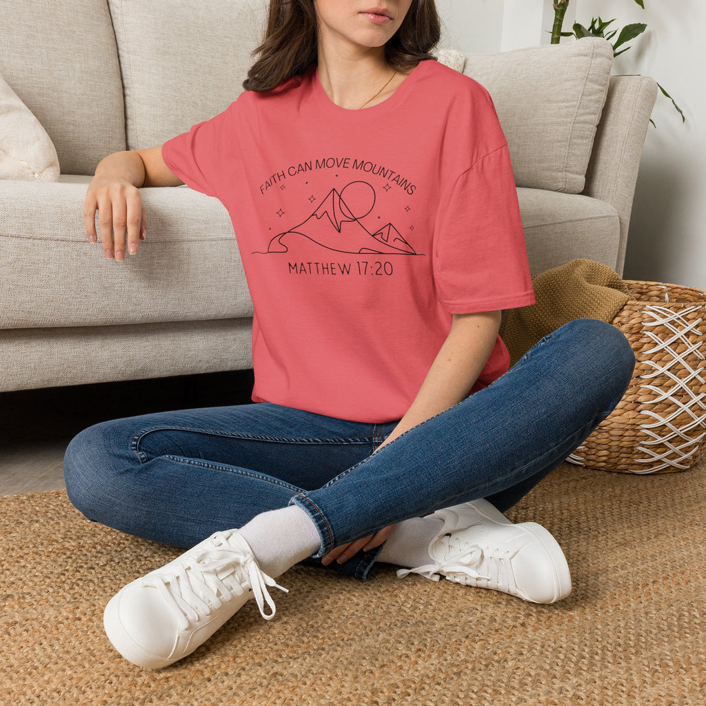 Faith Can Move Mountains Line Art Tshirt