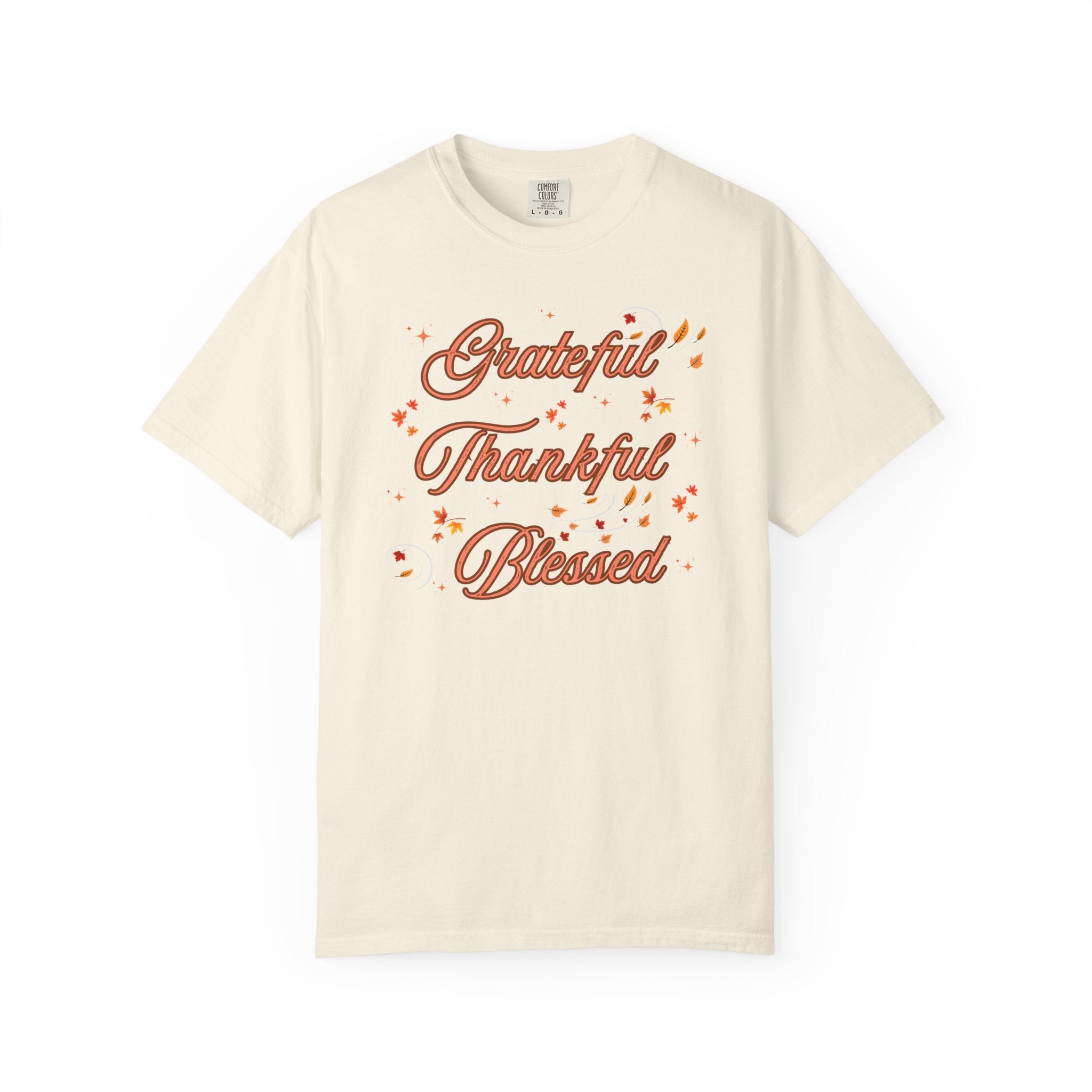 Grateful Thankful Blessed Comfort Colors Tshirt