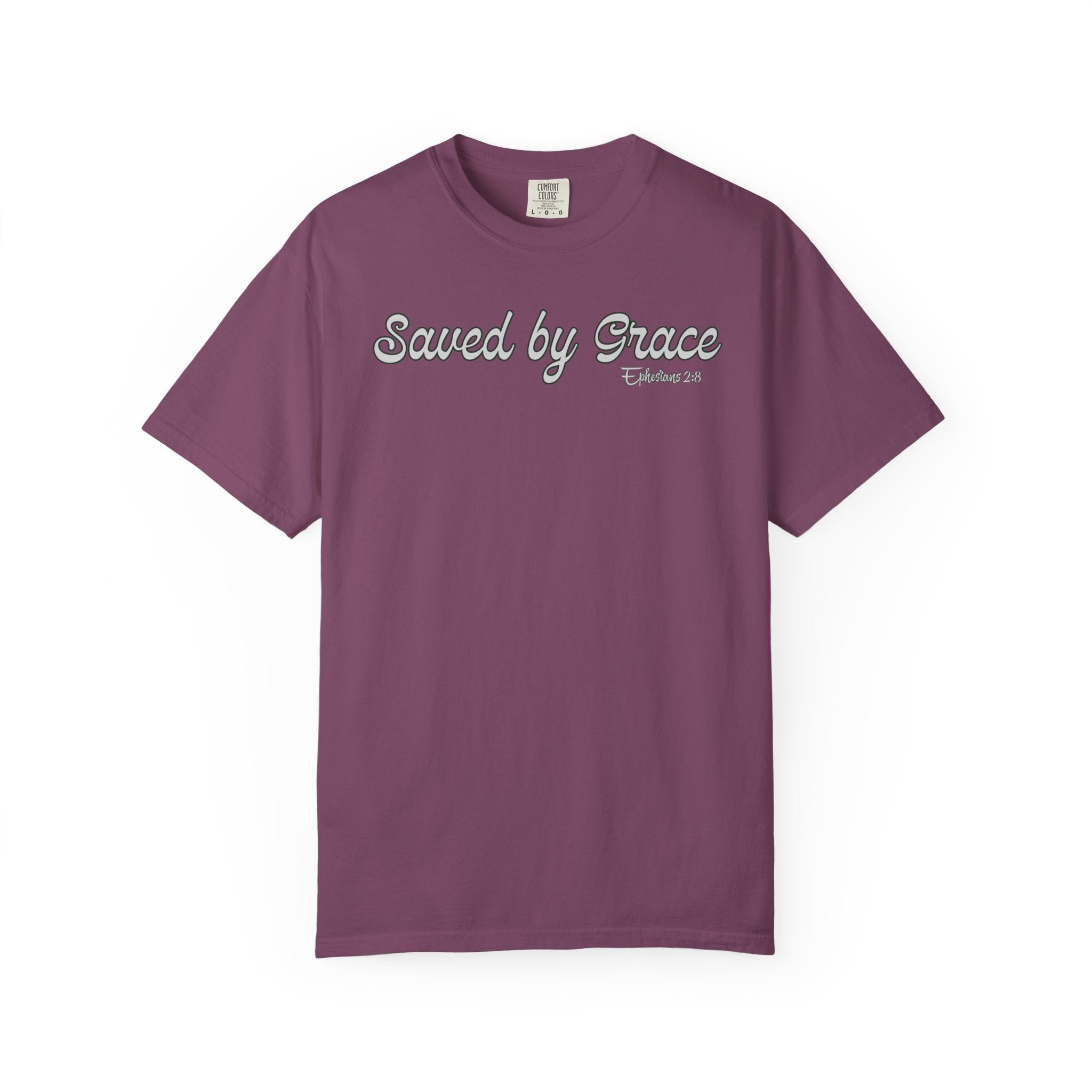 Saved By Grace Ephesians 2 Bible Verse Comfort Colors Tshirt
