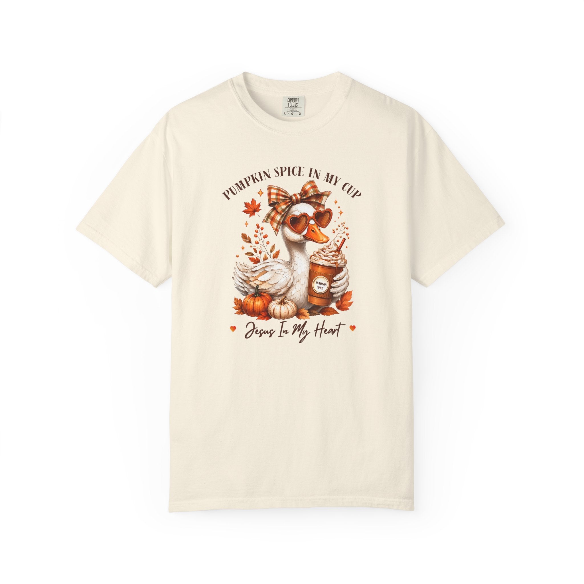 Pumpkin Spice In My Cup Jesus In My Heart Comfort Colors T-shirt