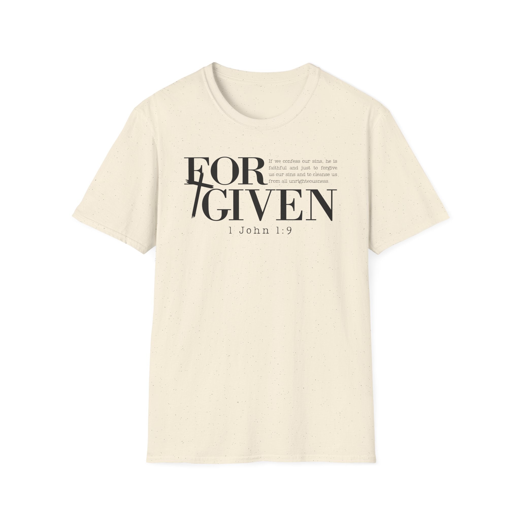 Forgiven 1 John 1_9 Bible Verse Shirt Gildan 64000 T-Shirt