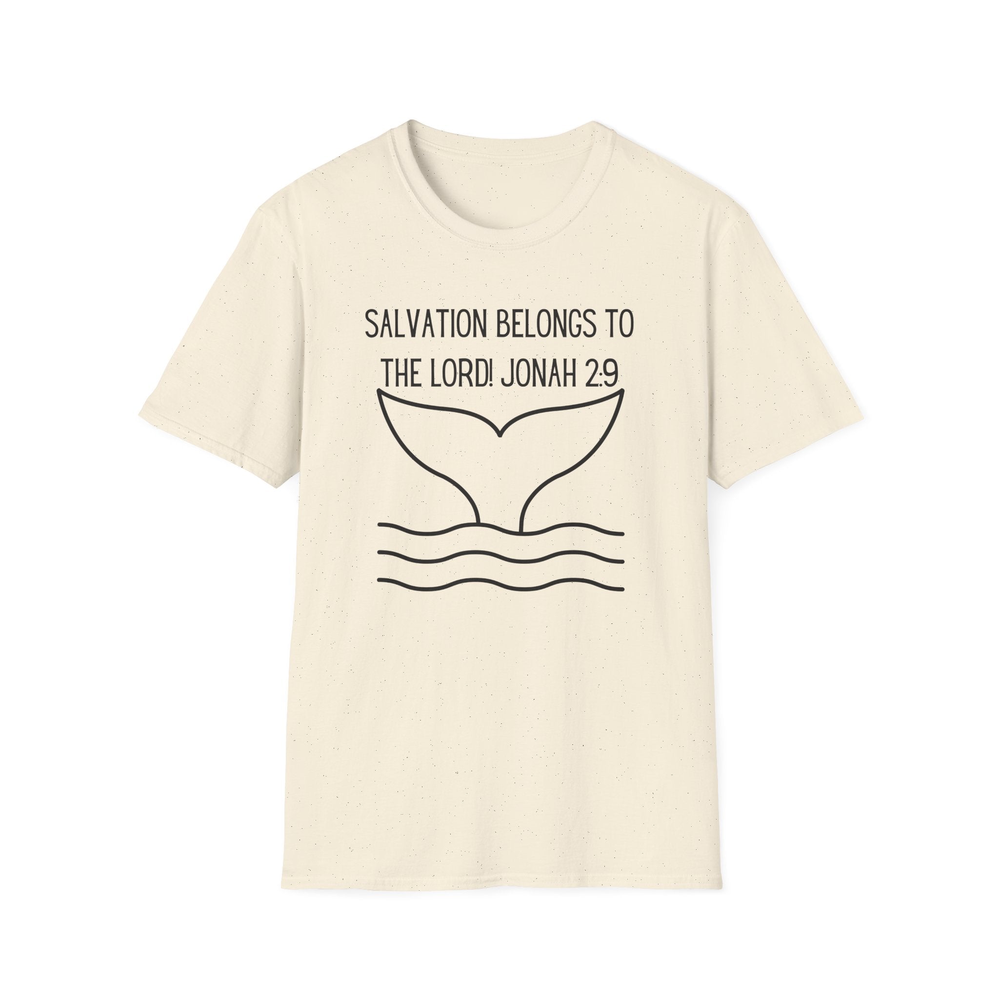 Salvation Belongs to the Lord Whale Tale Jonah 2_9 Bible Verse Shirt Gildan 64000 T-Shirt