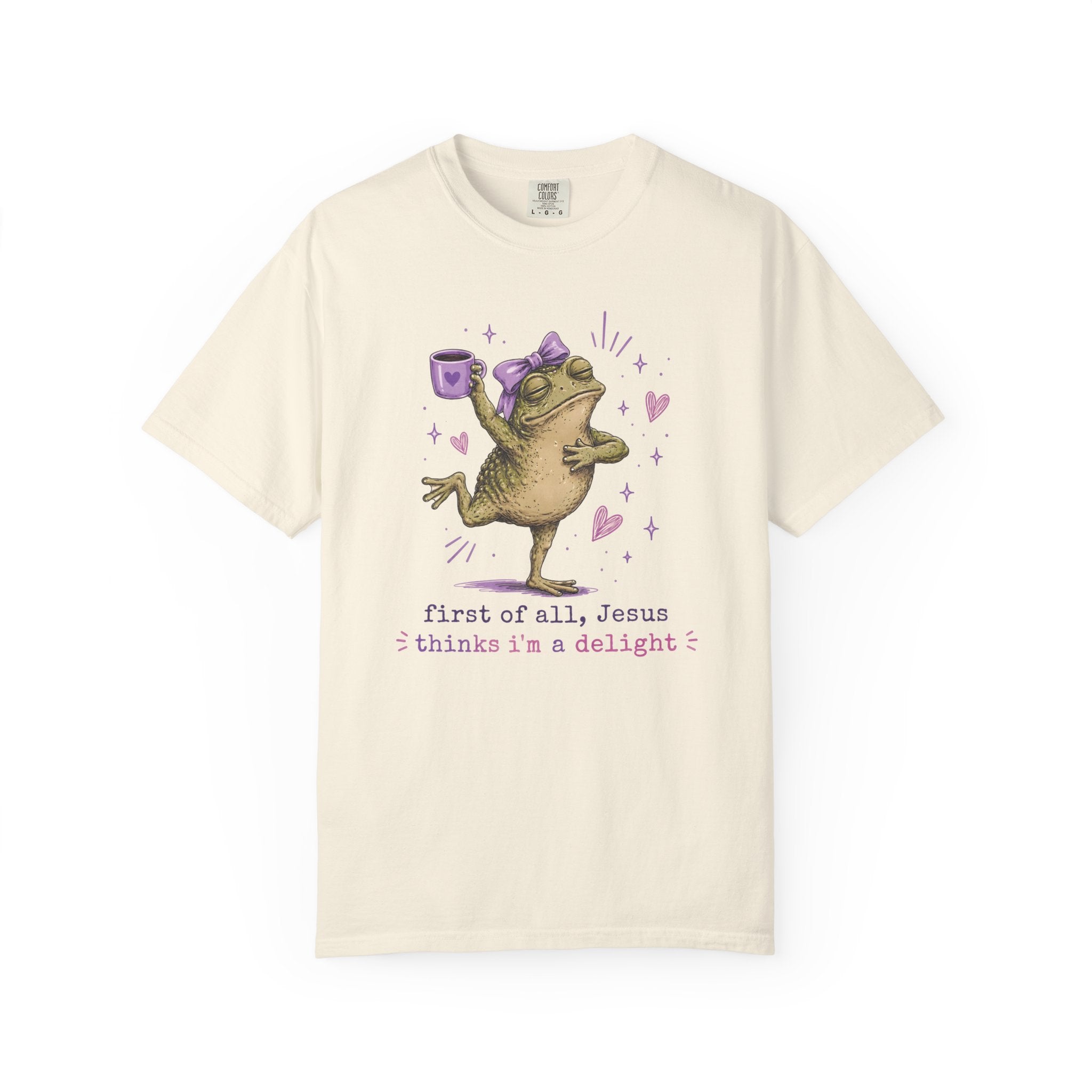 First Of All Jesus Thinks I'm A Delight Humorous Frog Art