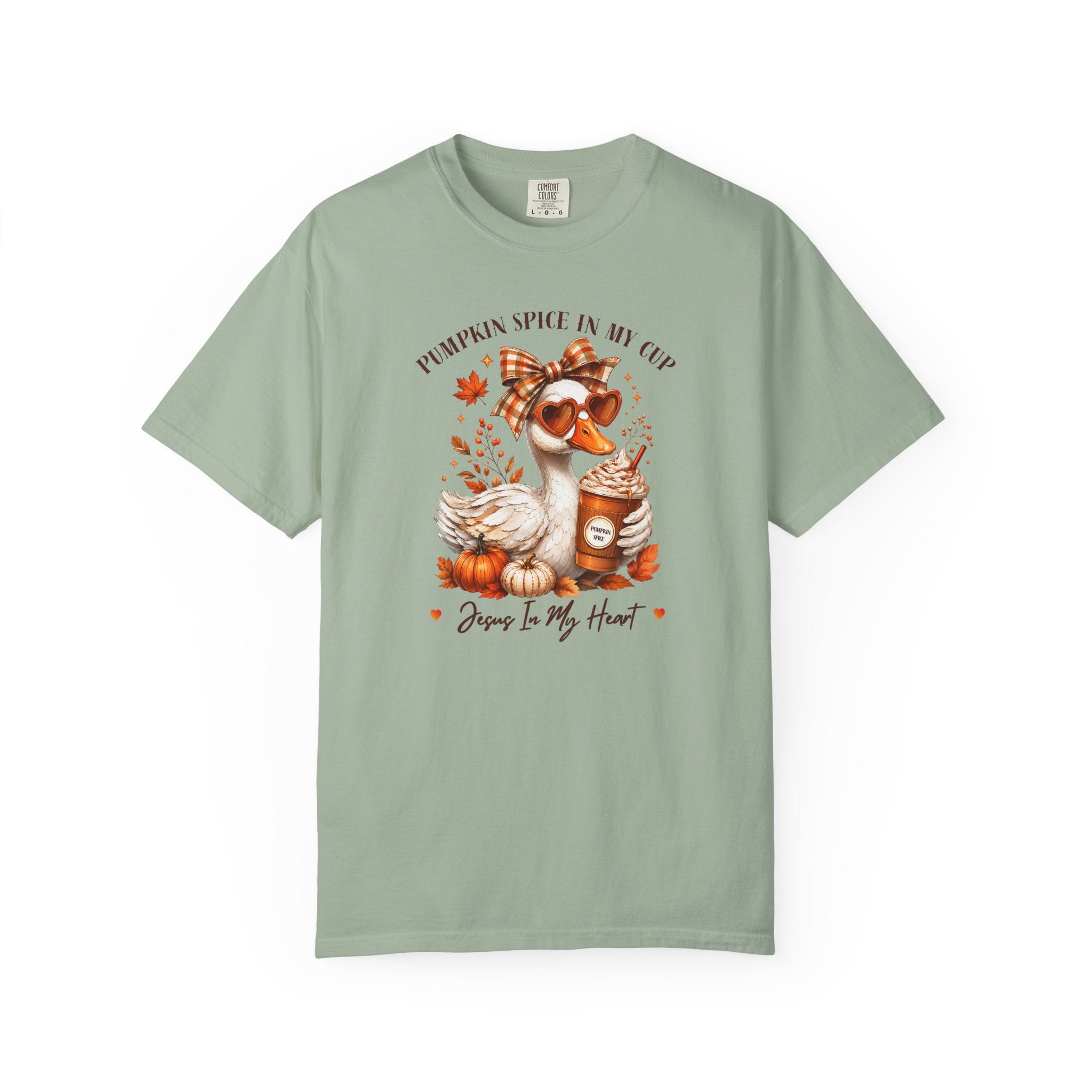 Pumpkin Spice In My Cup Jesus In My Heart Comfort Colors T-shirt
