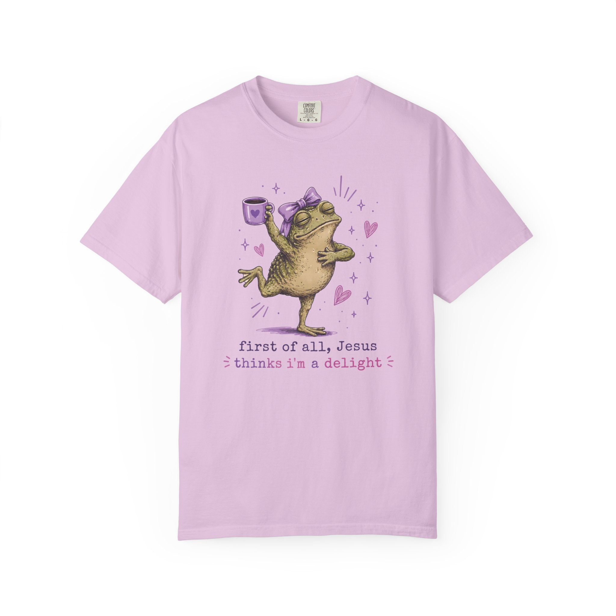 First Of All Jesus Thinks I'm A Delight Humorous Frog Art