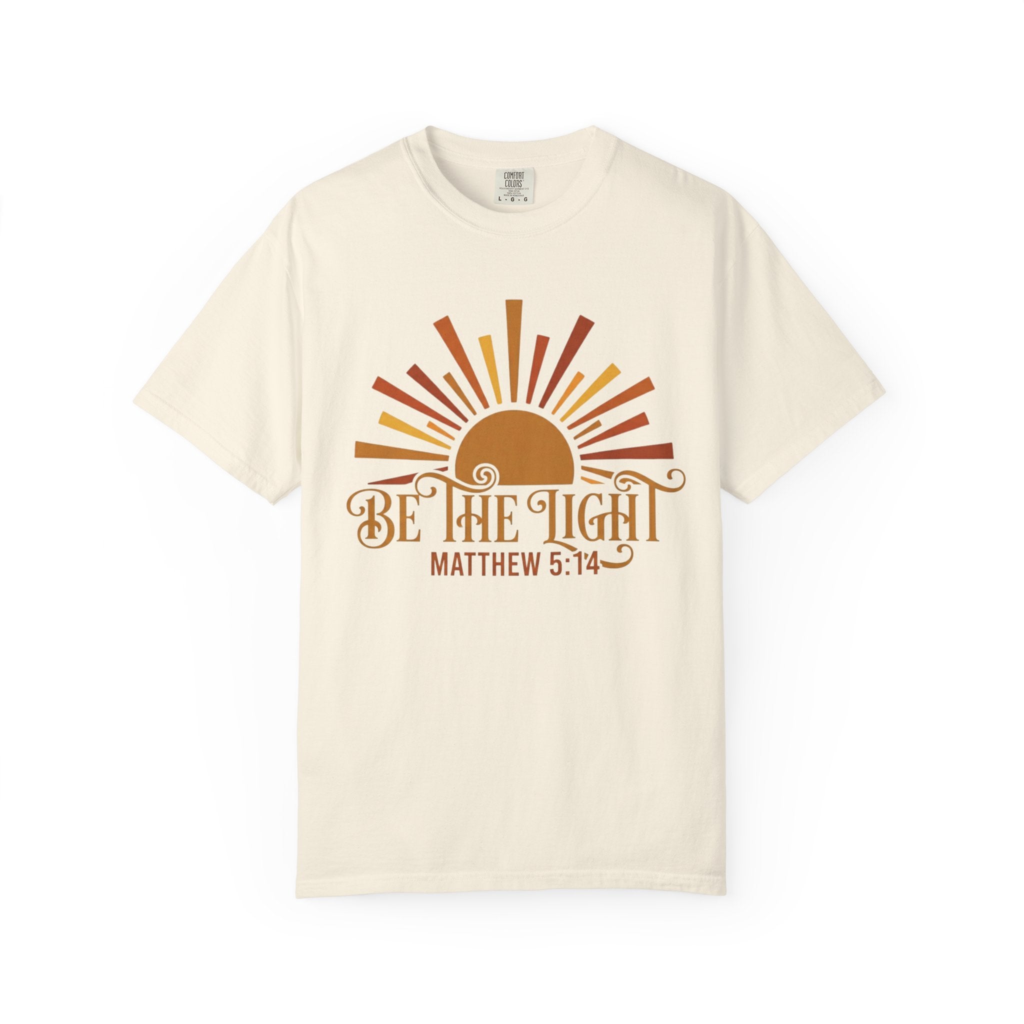 Be the Light Matthew 5_14 Bible Verse Shirt Comfort Colors T-shirt