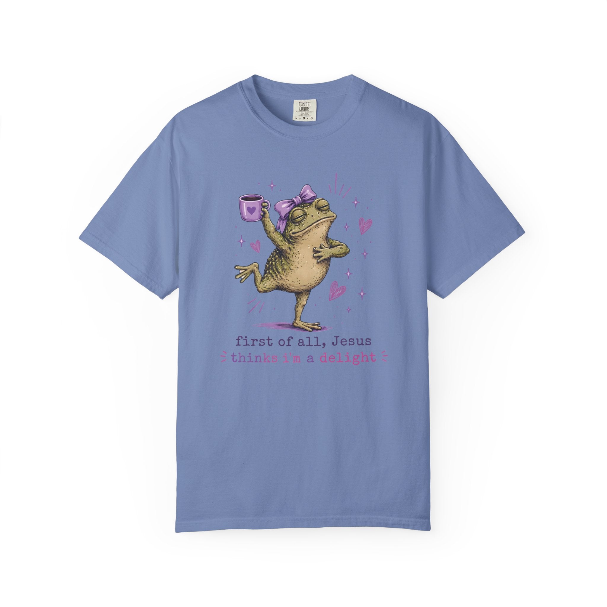 First Of All Jesus Thinks I'm A Delight Humorous Frog Art