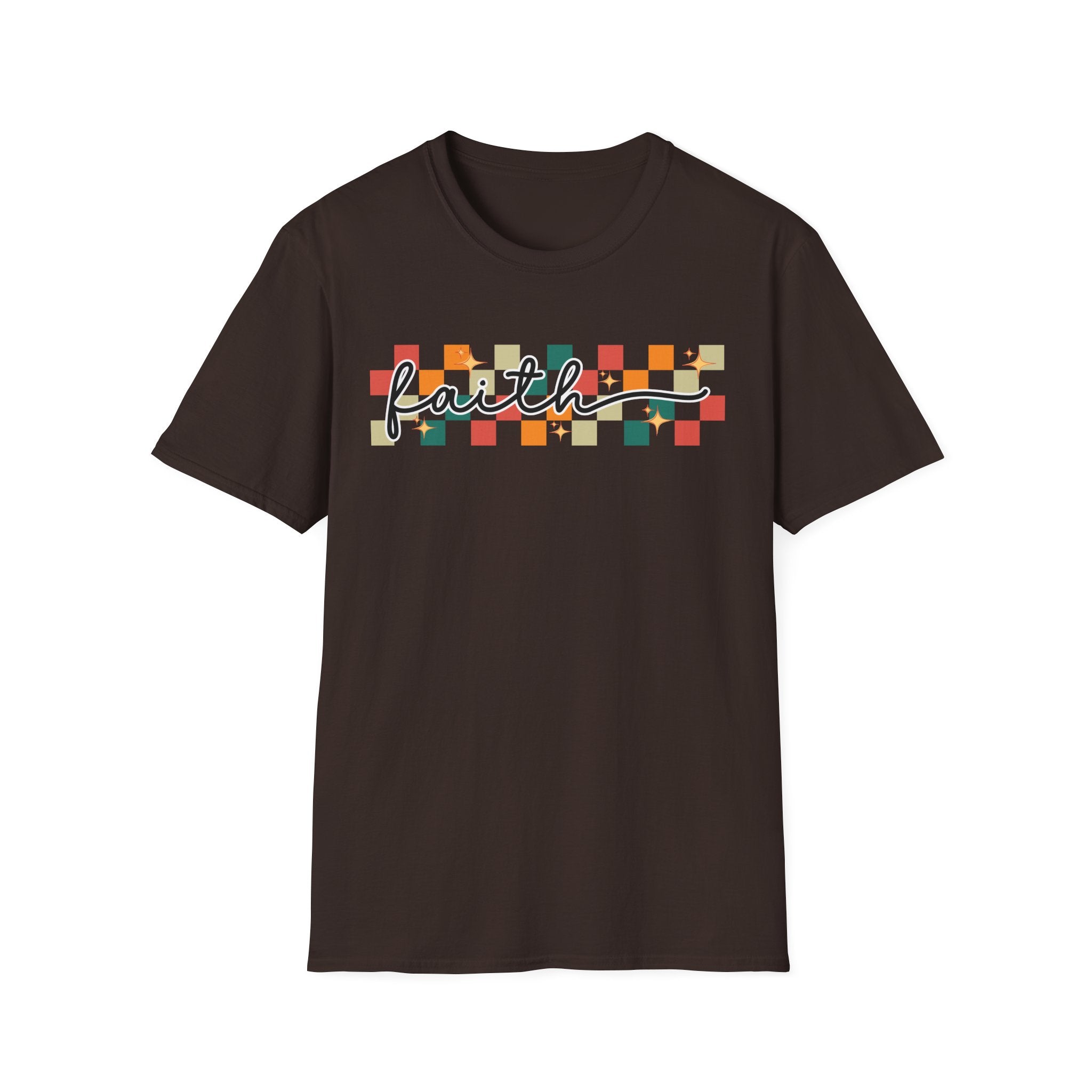 Faith Checkered Pattern Tshirt
