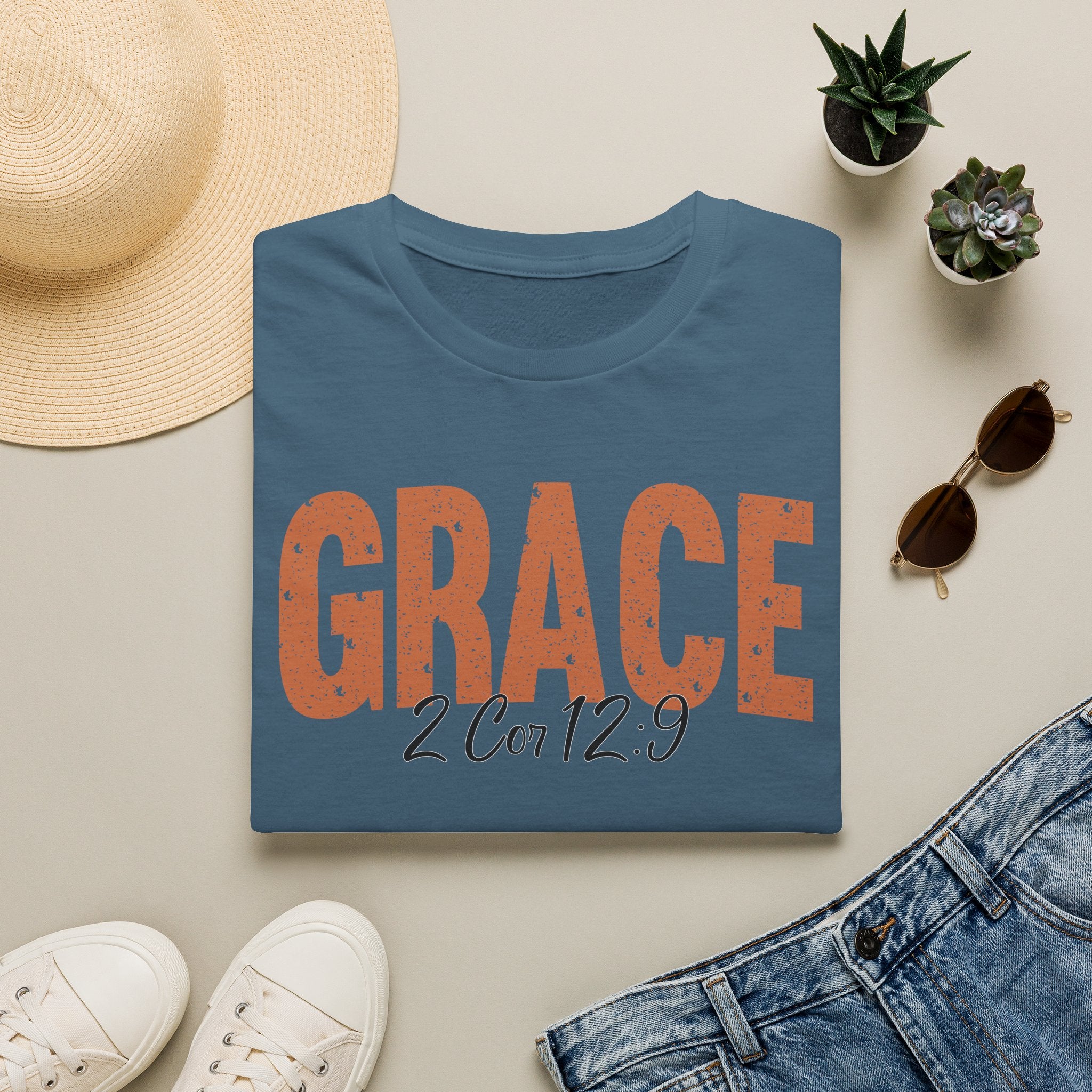 Grace 2 Corinthians 12_9 Bible Verse Shirt Gildan 64000 T-Shirt