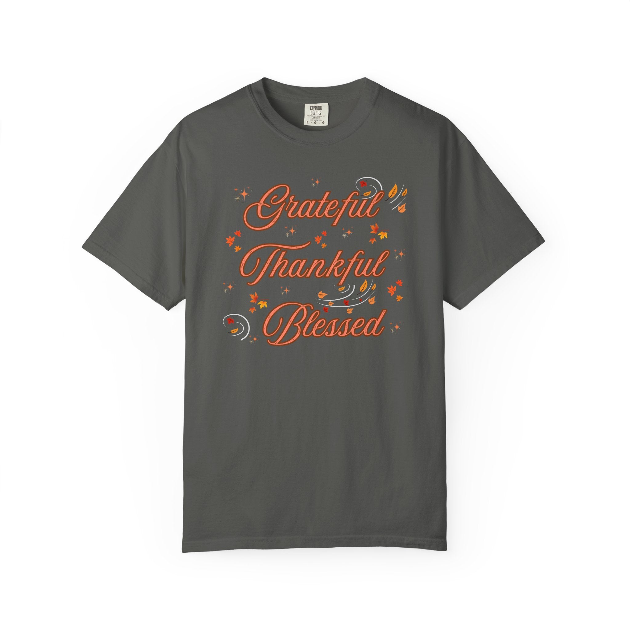 Grateful Thankful Blessed Comfort Colors Tshirt