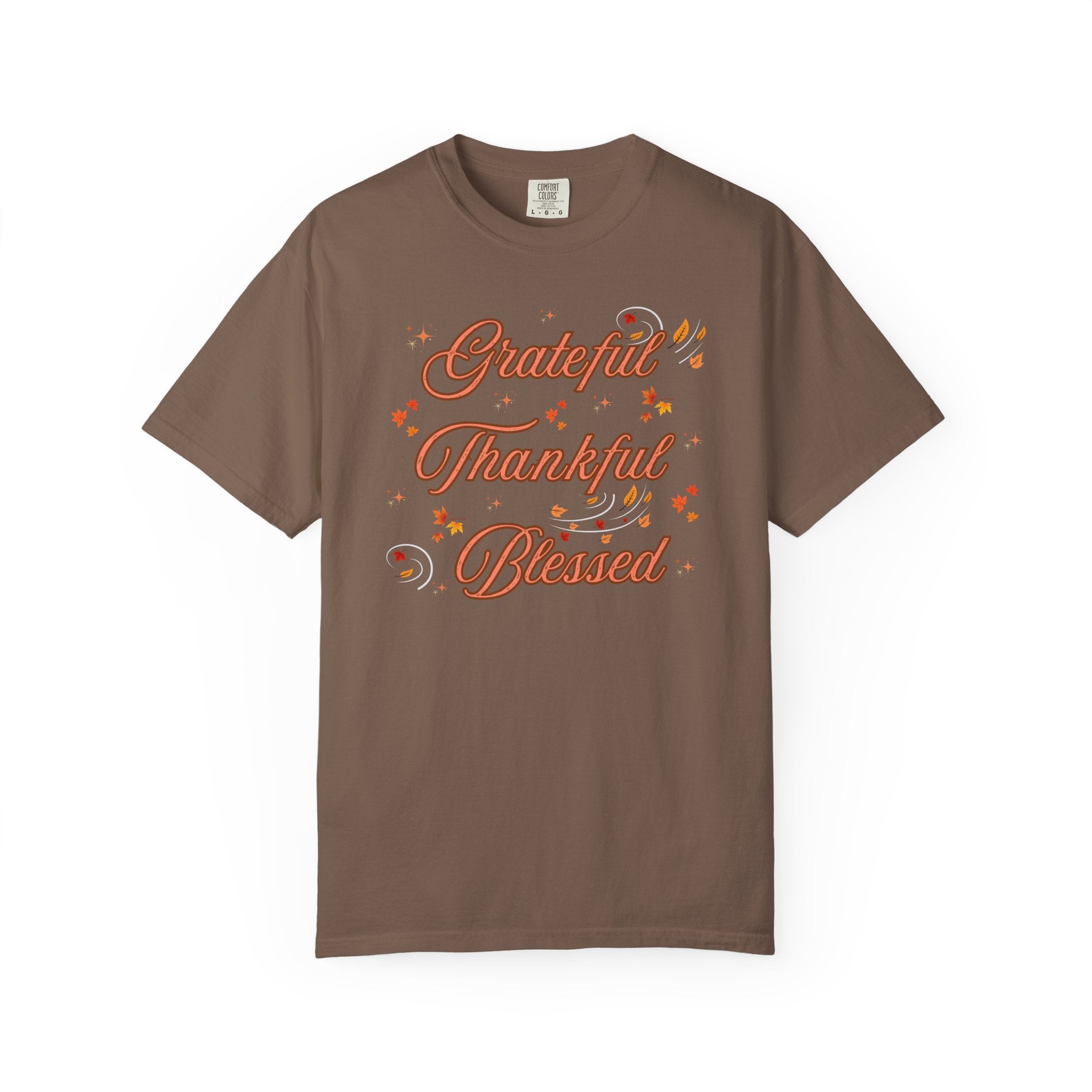 Grateful Thankful Blessed Comfort Colors Tshirt